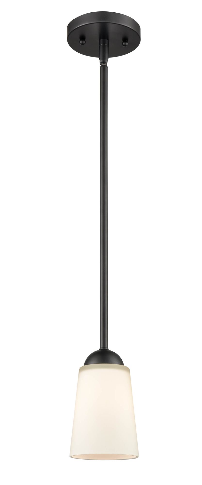 Image 2 Millennium Ivey Lake 1-Light 4.75" Matte Black Pendant with Glass Shade more views