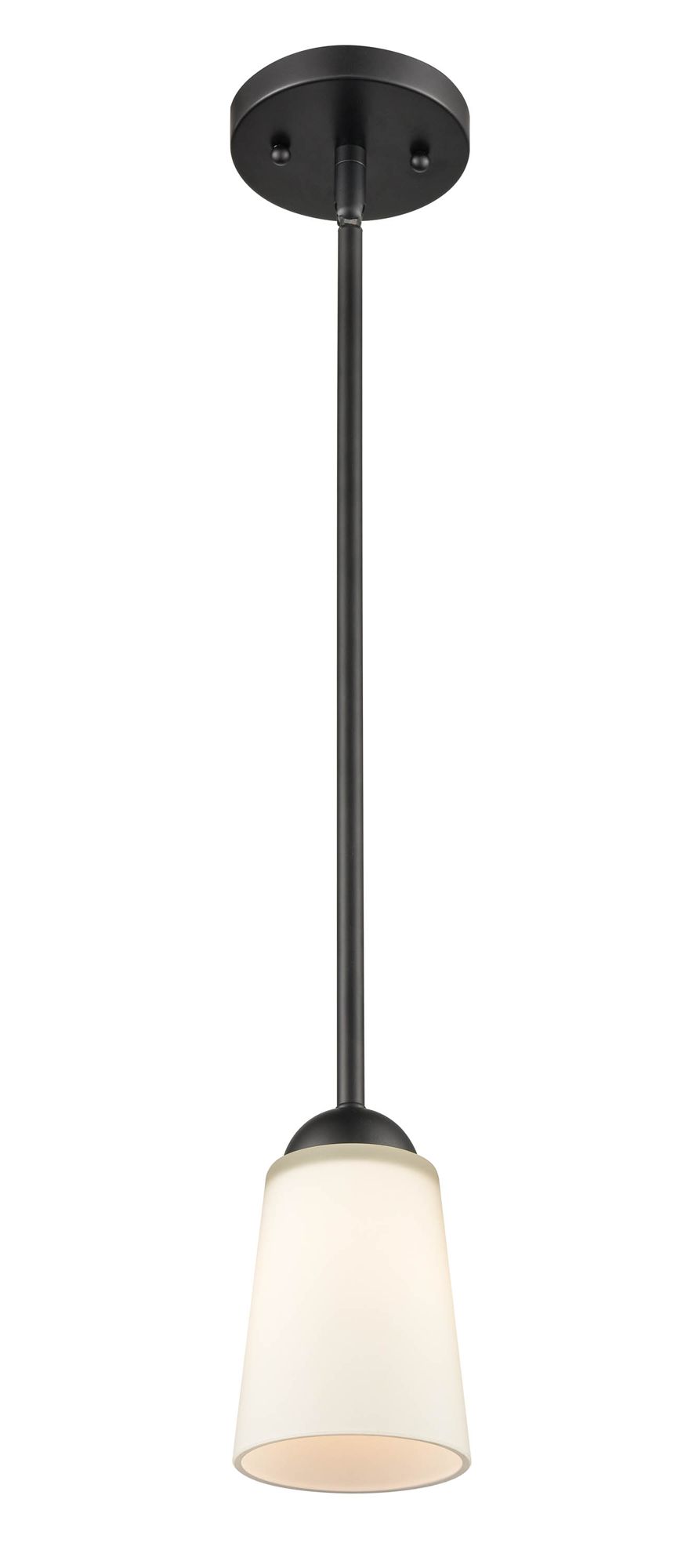 Image 3 Millennium Ivey Lake 1-Light 4.75" Matte Black Pendant with Glass Shade more views