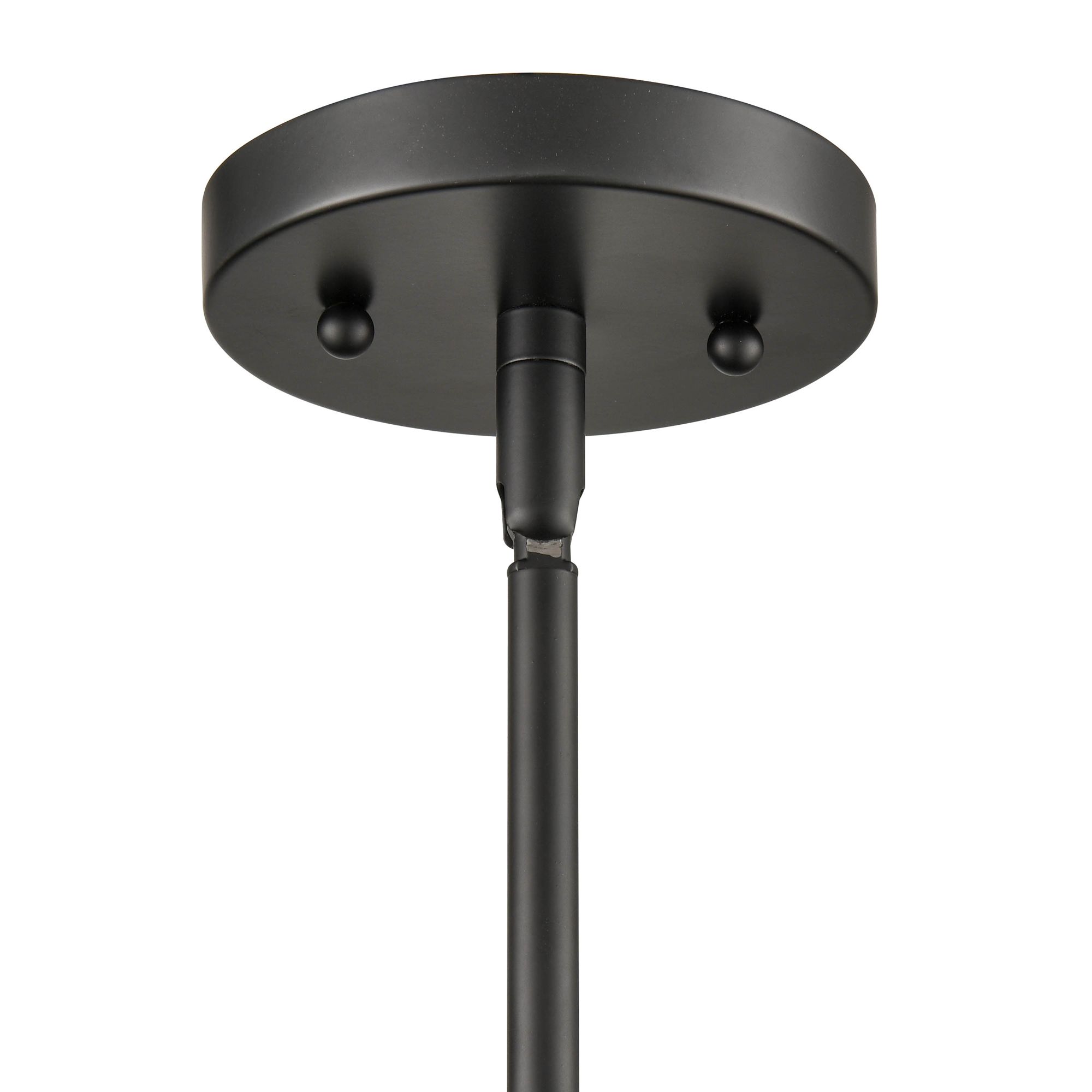 Image 4 Millennium Ivey Lake 1-Light 4.75" Matte Black Pendant with Glass Shade more views