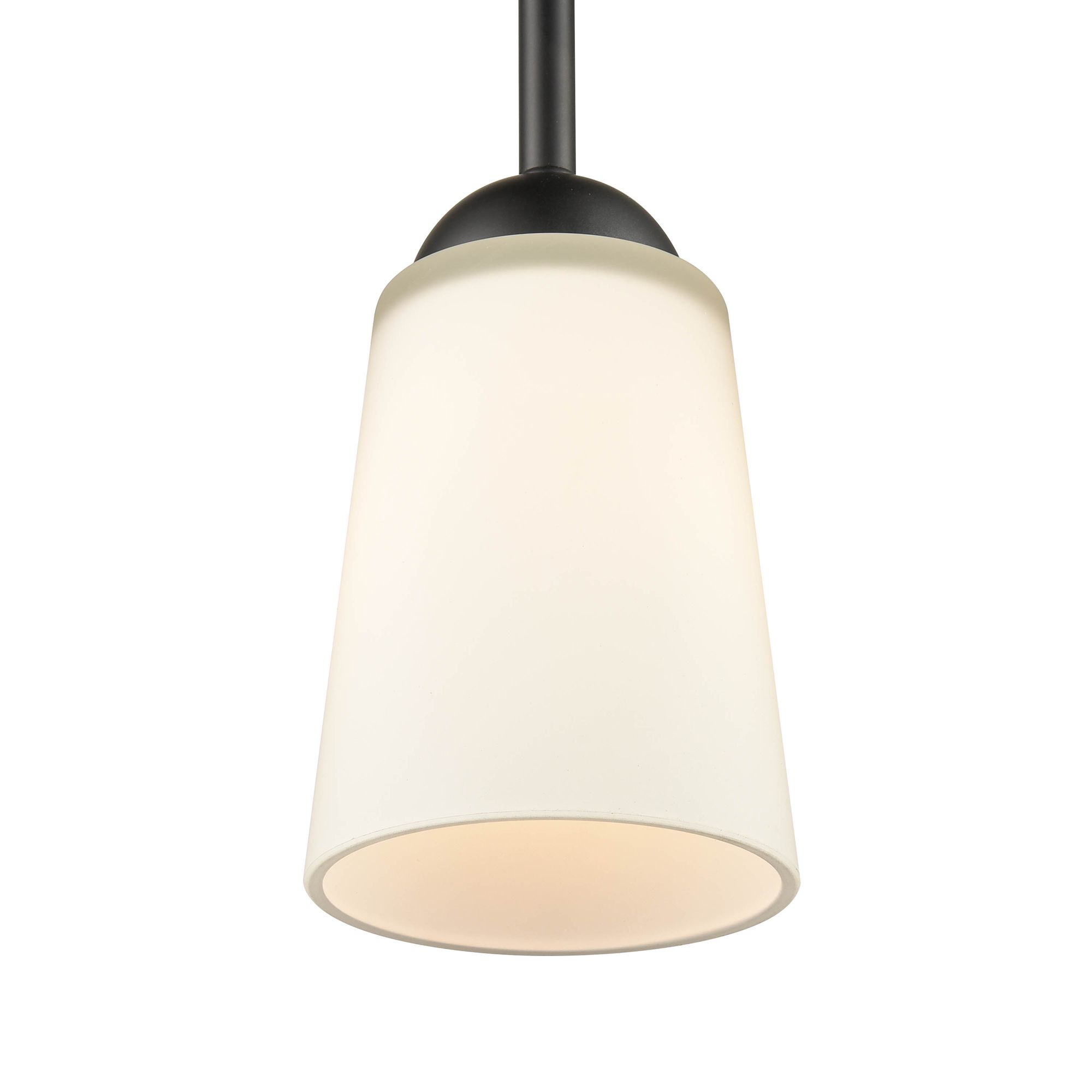 Image 5 Millennium Ivey Lake 1-Light 4.75" Matte Black Pendant with Glass Shade more views