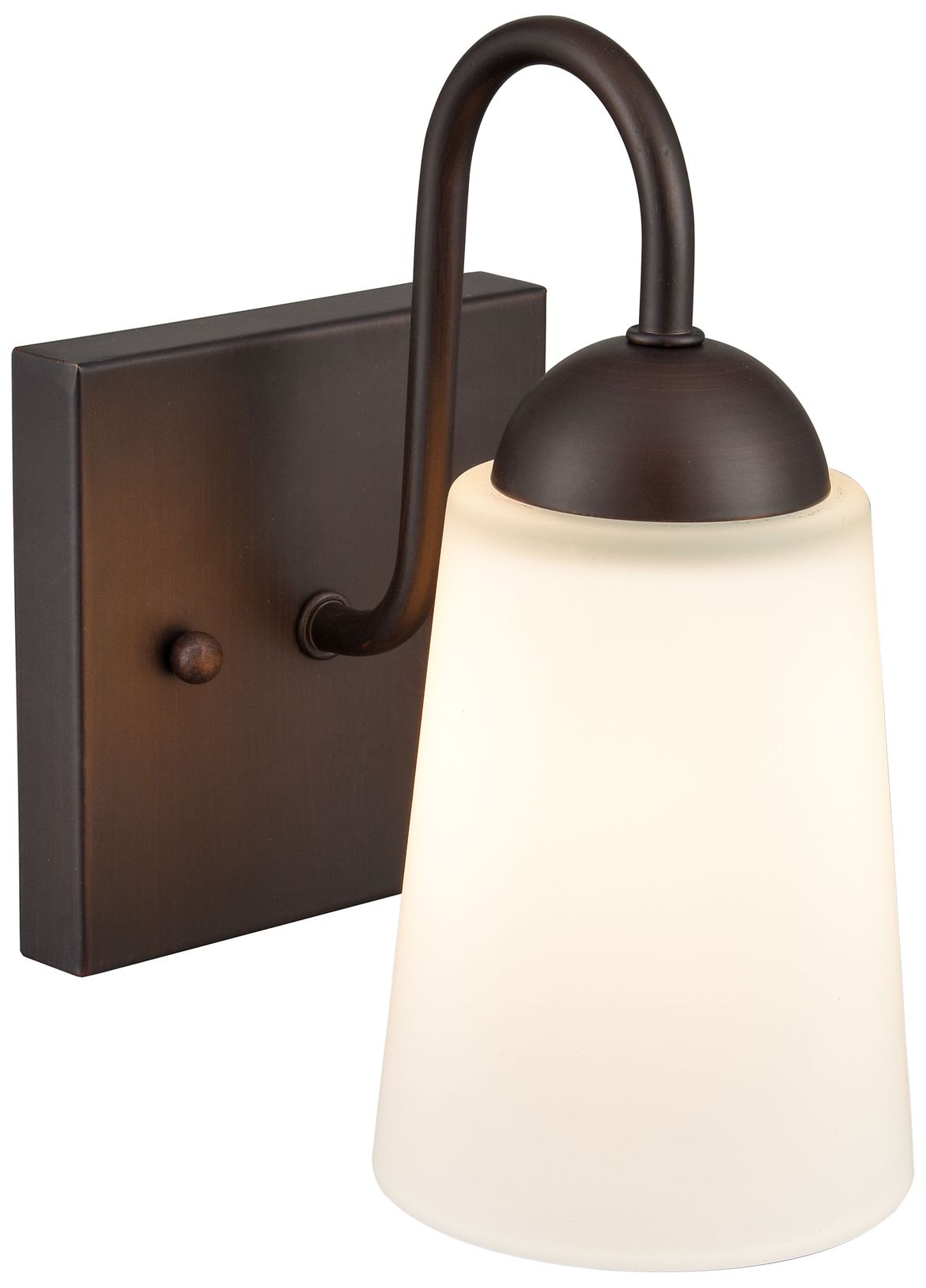 Millennium Ivey Lake 1-Light 4.75" Rubbed Bronze Wall Sconce with Shade