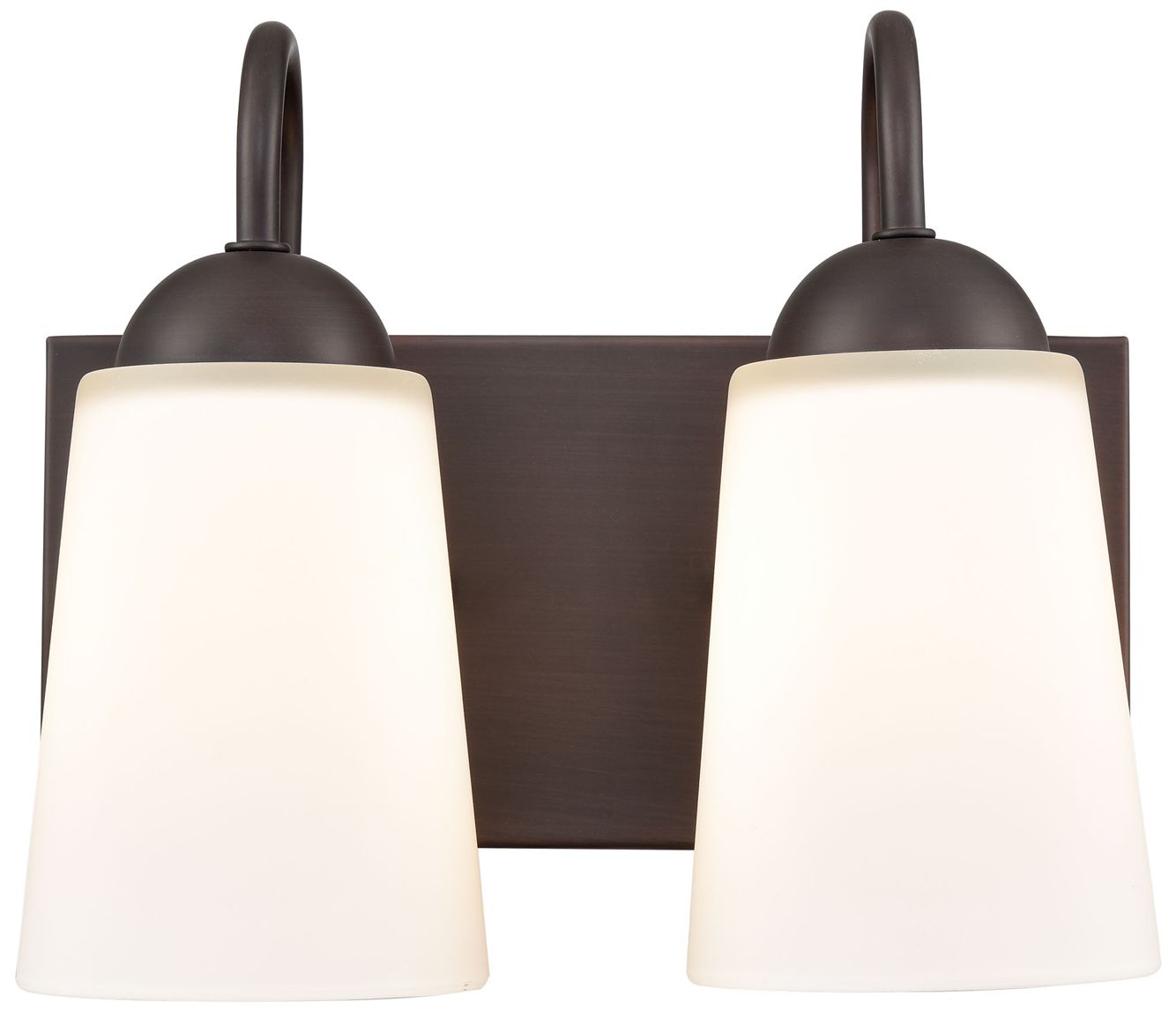 Millennium Ivey Lake 2-Light 10" Rubbed Bronze Vanity Light with Shade