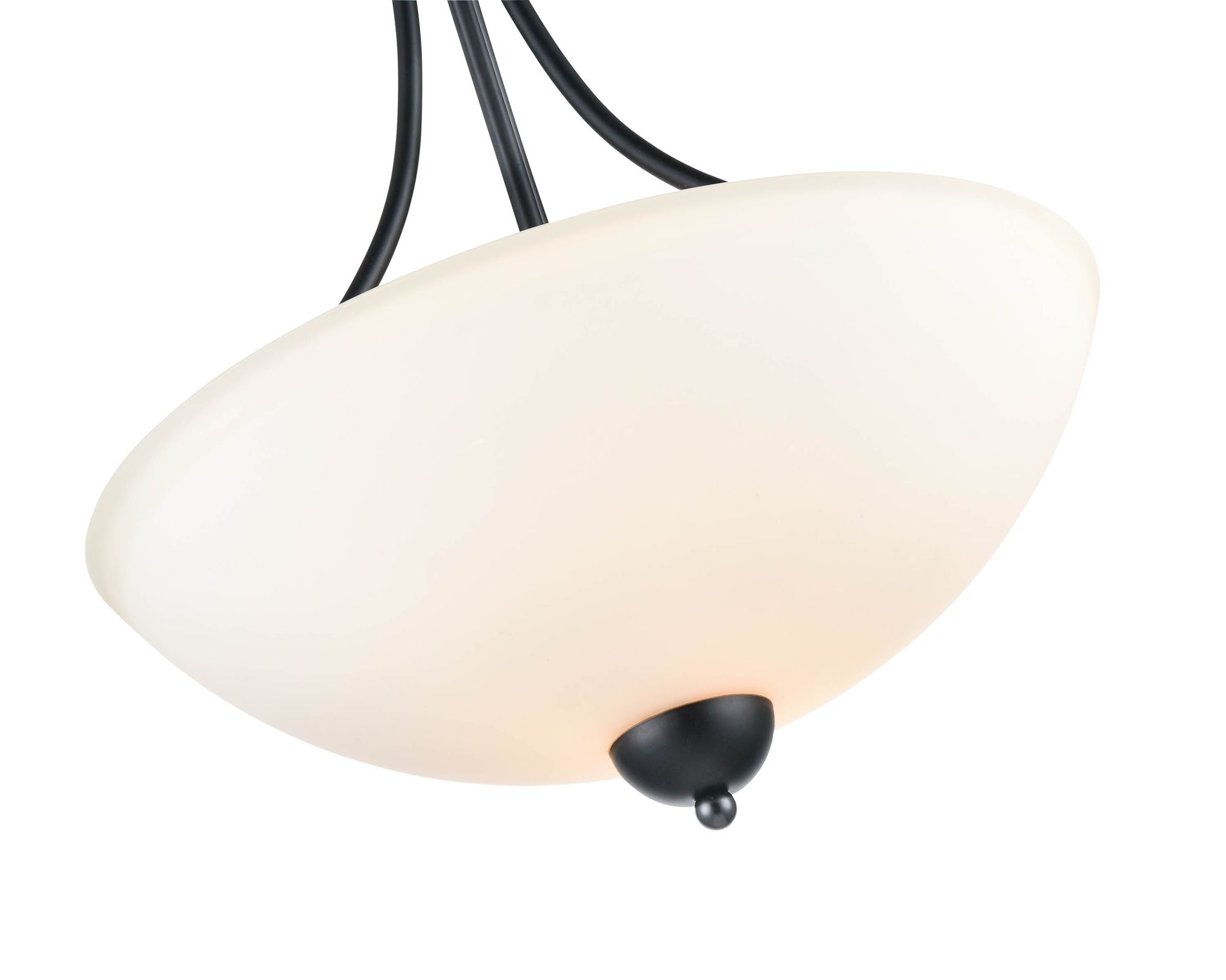 Image 4 Millennium Ivey Lake 2-Light 15" Matte Black Pendant with Glass Shade more views