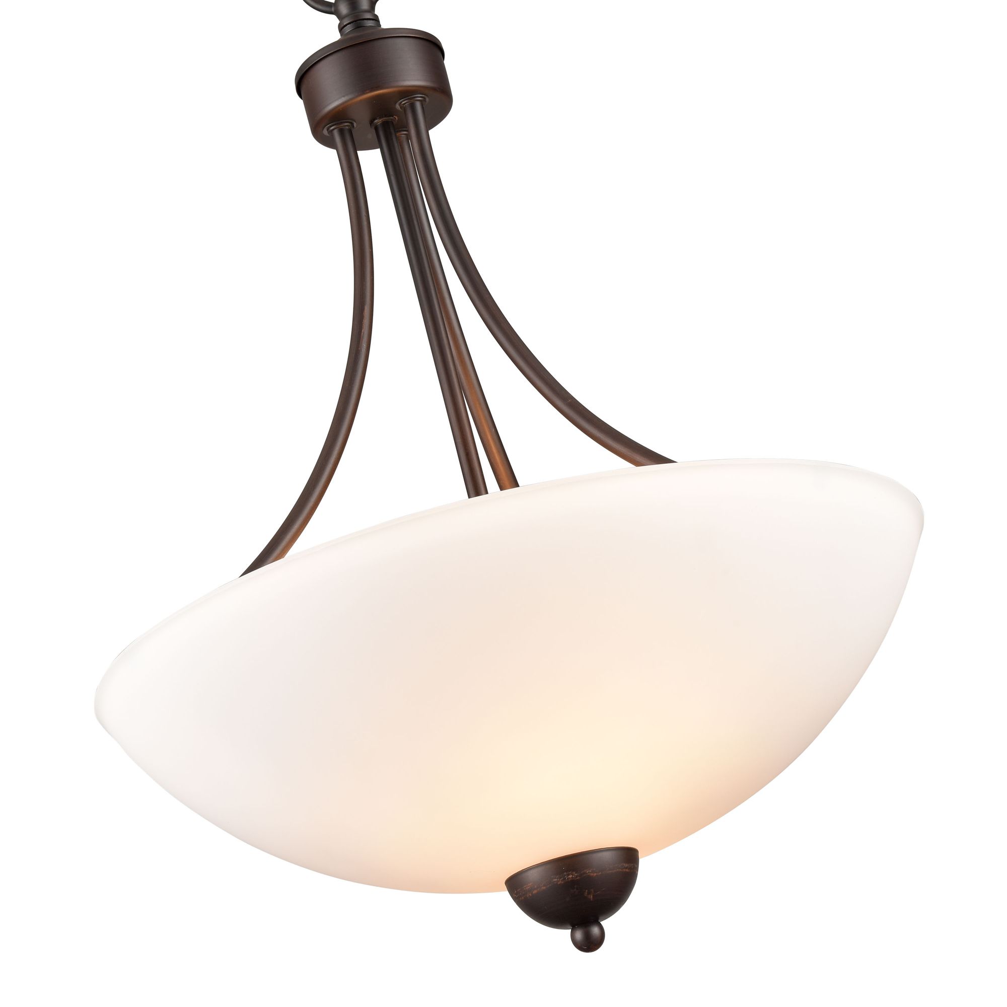 Image 2 Millennium Ivey Lake 2-Light 15" Rubbed Bronze Pendant with Glass Shade more views