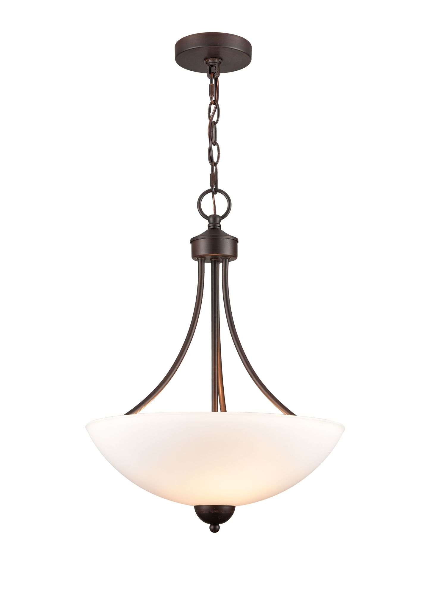 Image 3 Millennium Ivey Lake 2-Light 15" Rubbed Bronze Pendant with Glass Shade more views