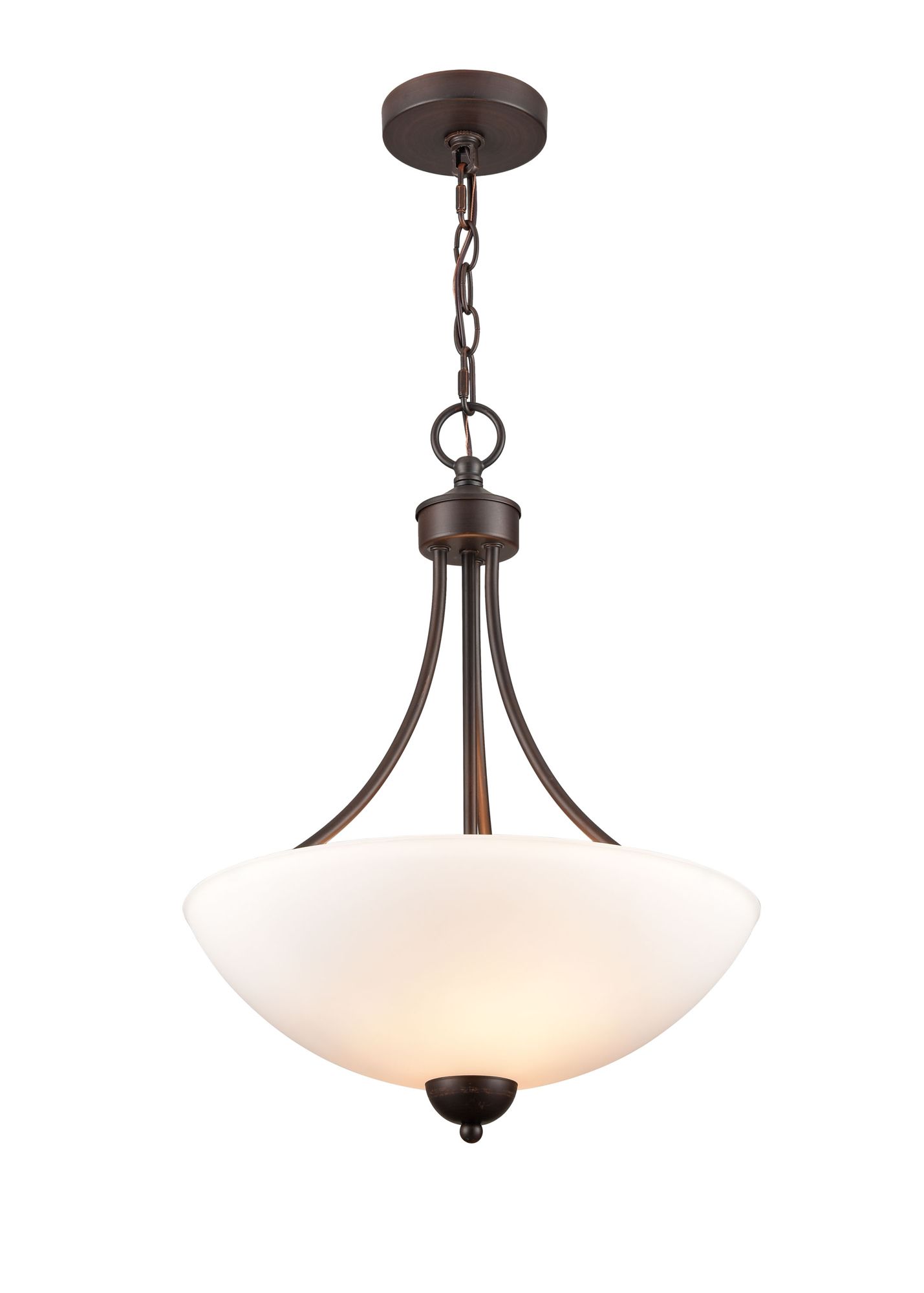 Image 4 Millennium Ivey Lake 2-Light 15" Rubbed Bronze Pendant with Glass Shade more views