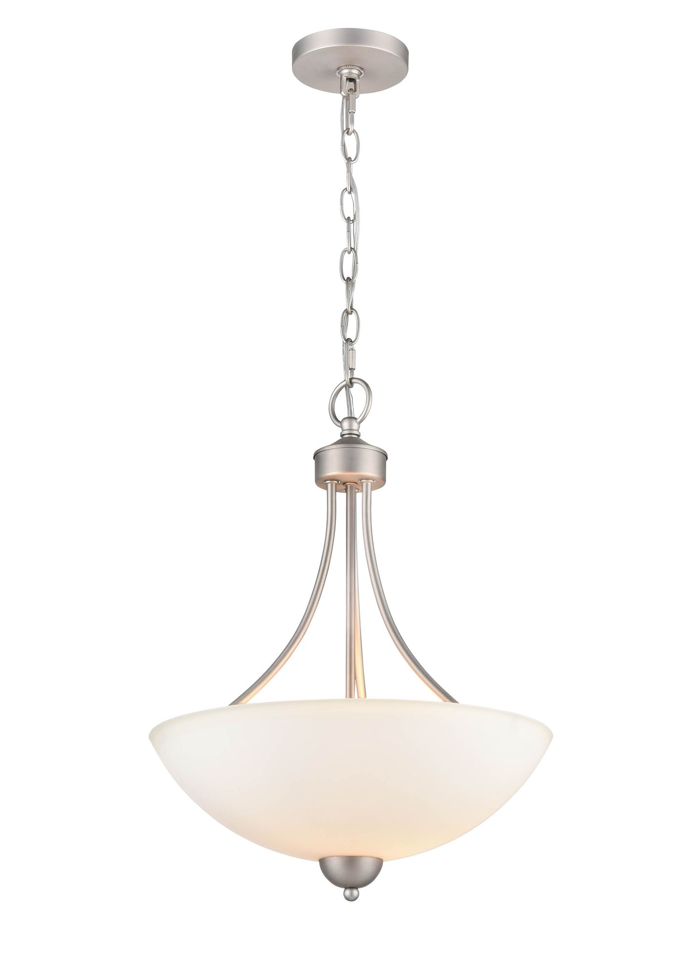 Image 2 Millennium Ivey Lake 2-Light 15" Satin Nickel Pendant with Glass Shade more views