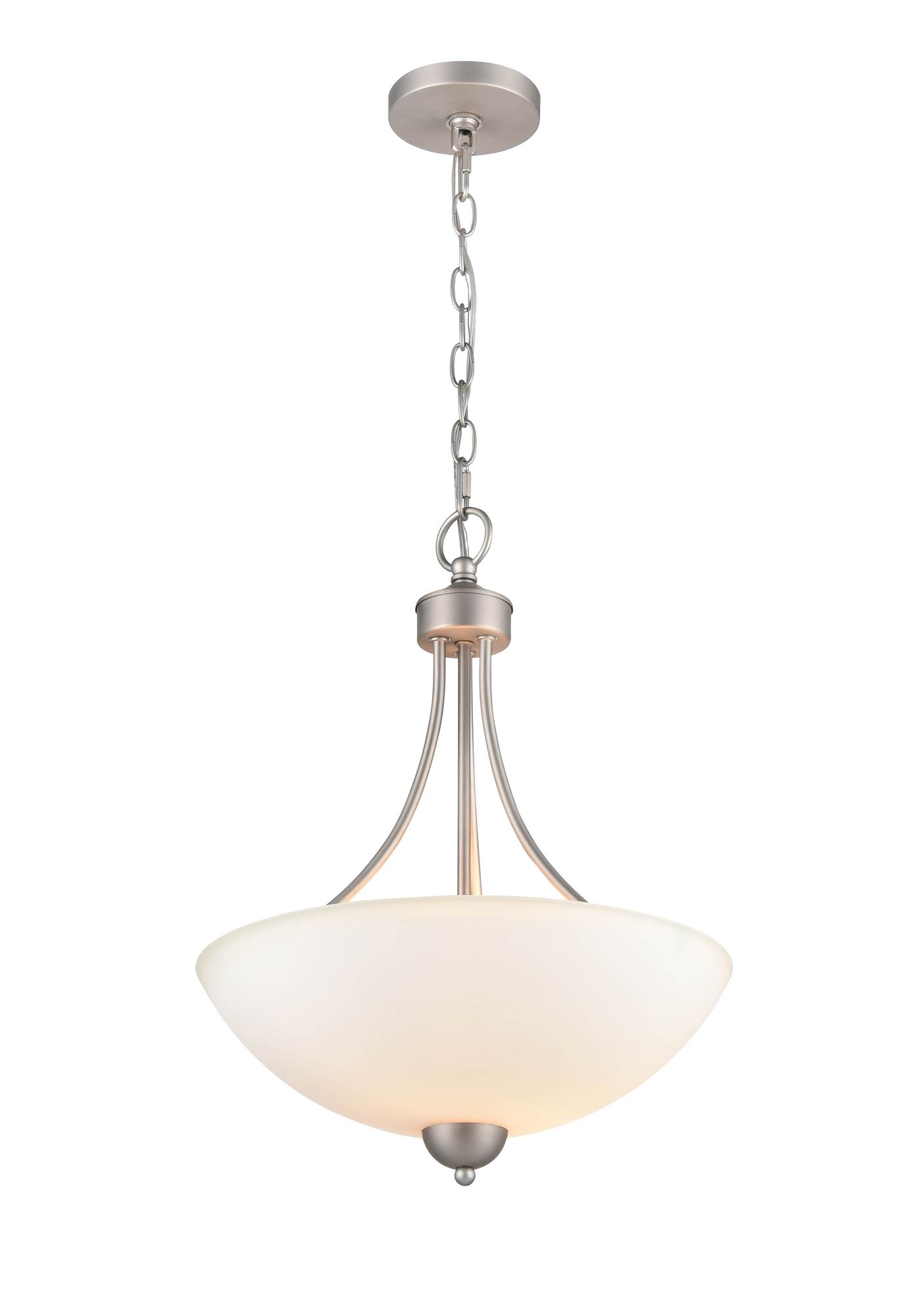 Image 3 Millennium Ivey Lake 2-Light 15" Satin Nickel Pendant with Glass Shade more views