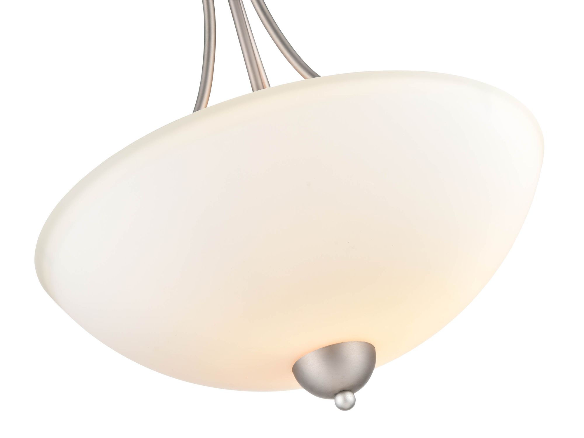 Image 4 Millennium Ivey Lake 2-Light 15" Satin Nickel Pendant with Glass Shade more views