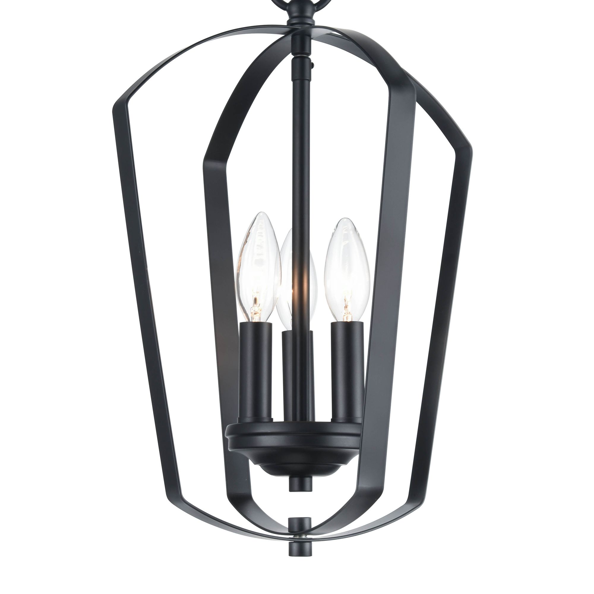Image 5 Millennium Ivey Lake 3-Light 11" Matte Black Pendant with Glass Shade more views