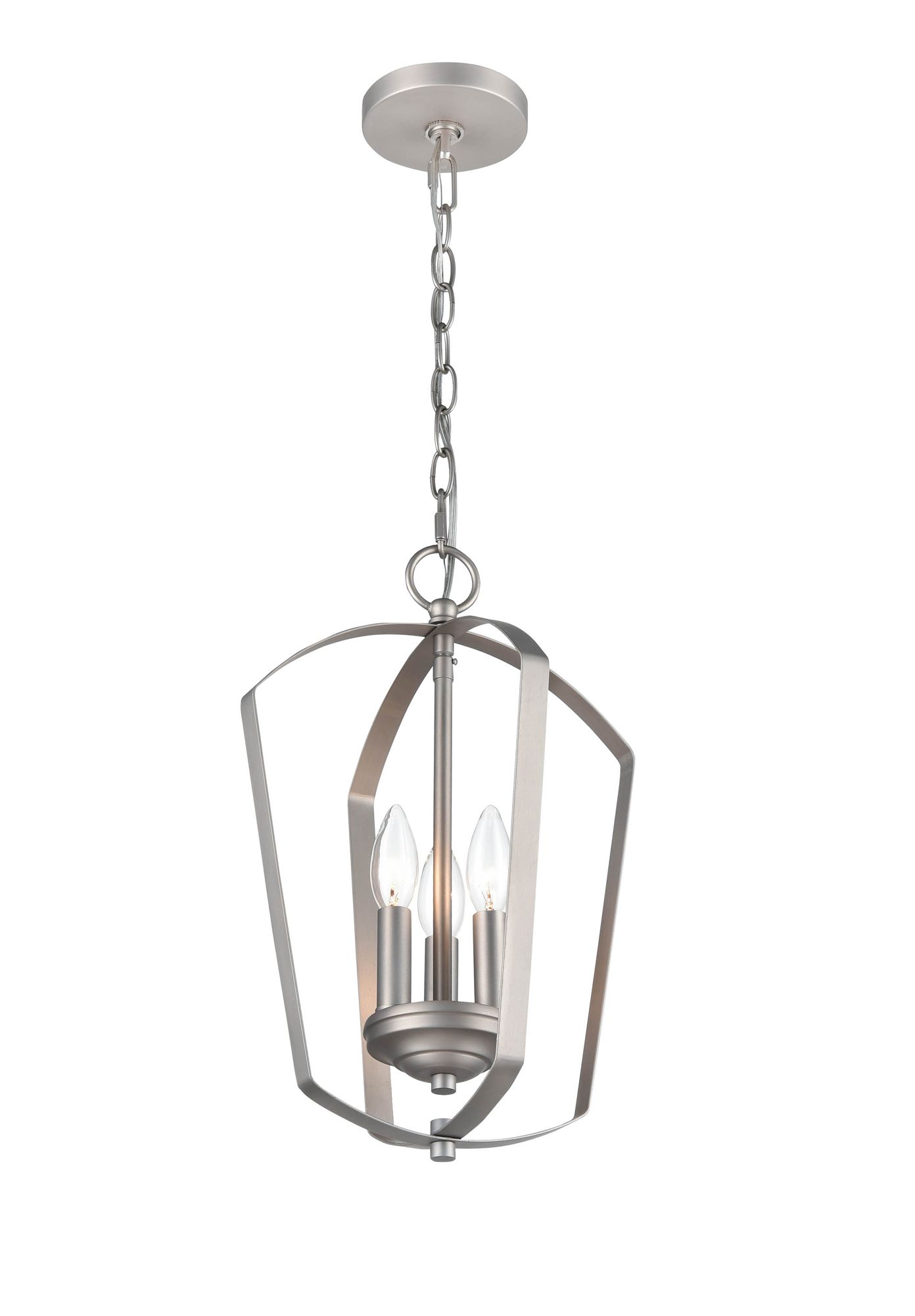 Image 2 Millennium Ivey Lake 3-Light 11" Satin Nickel Pendant with Glass Shade more views
