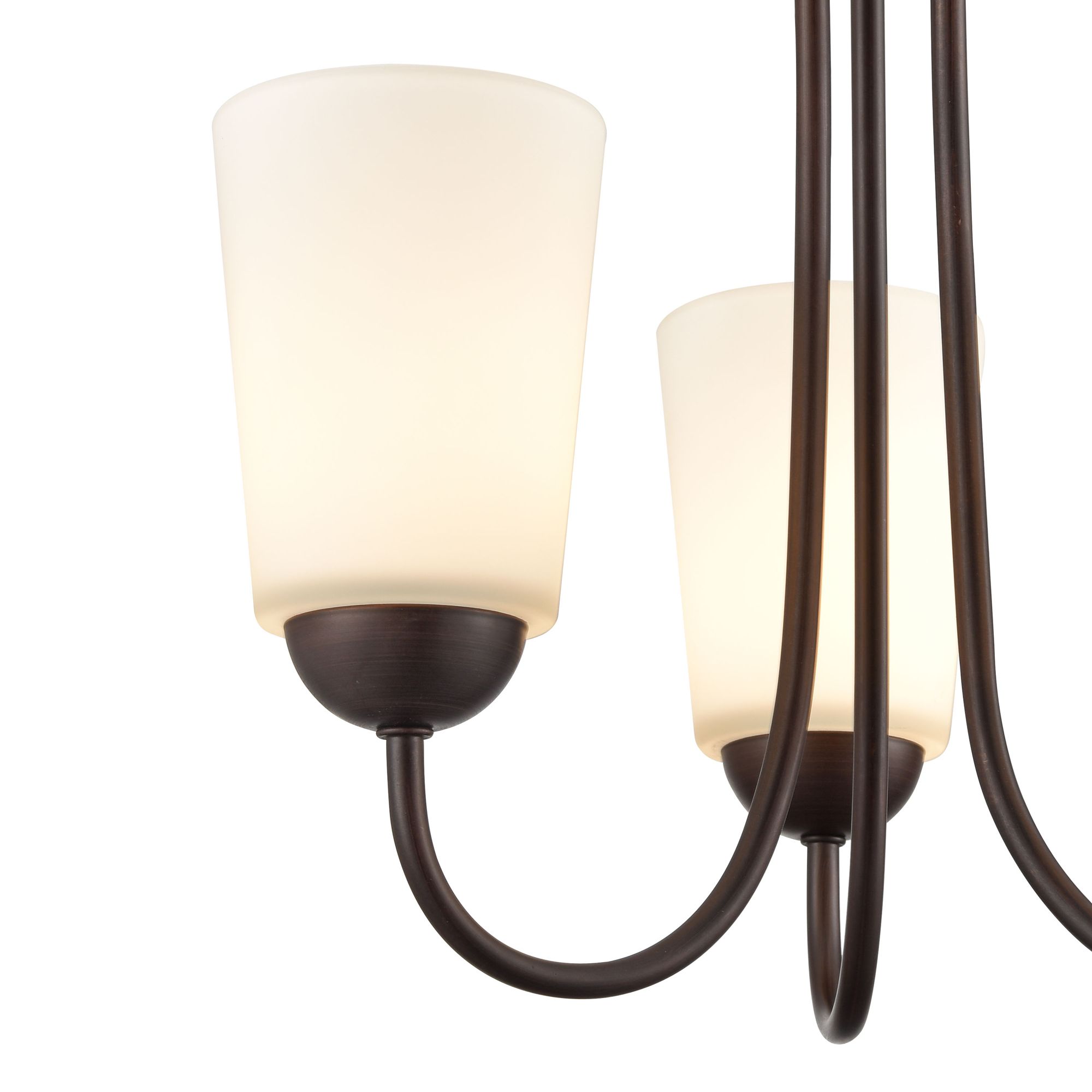 Image 4 Millennium Ivey Lake 3-Light 15" Rubbed Bronze Chandelier with Glass Shade more views