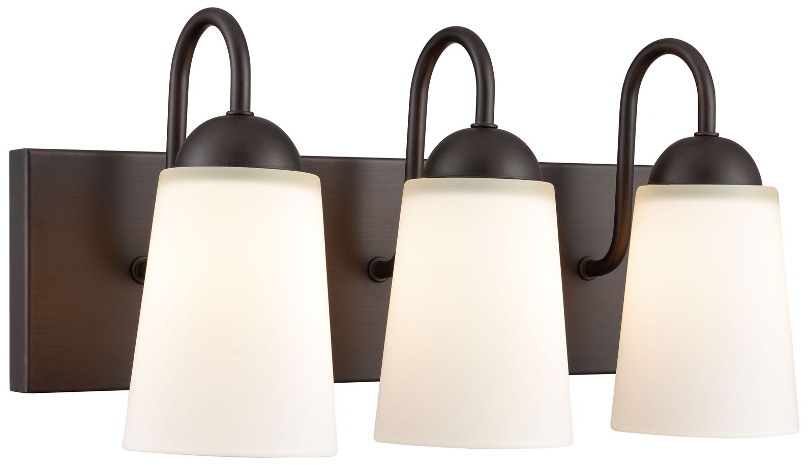 Millennium Ivey Lake 3-Light 16" Rubbed Bronze Vanity Light with Shade