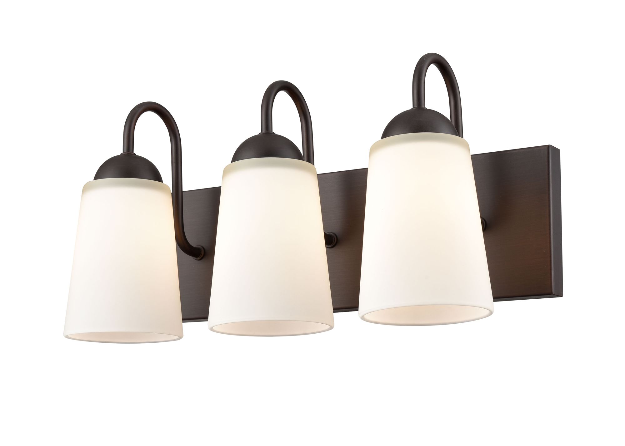 Image 4 Millennium Ivey Lake 3-Light 16" Rubbed Bronze Vanity Light with Shade more views