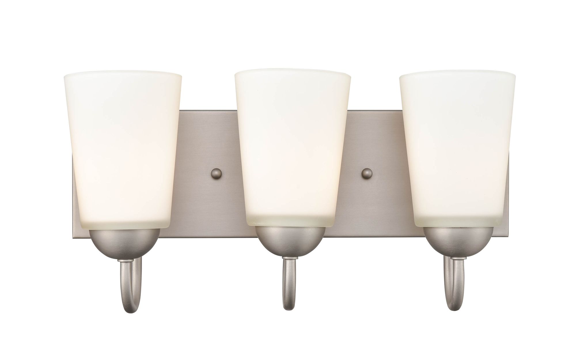 Image 4 Millennium Ivey Lake 3-Light 16" Satin Nickel Vanity Light with Glass Shade more views
