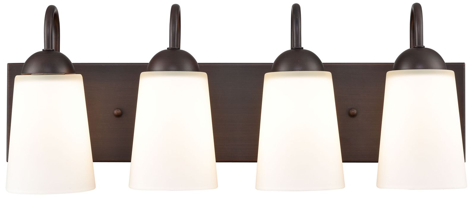 Millennium Ivey Lake 4-Light 21.5" Rubbed Bronze Vanity Light with Shade