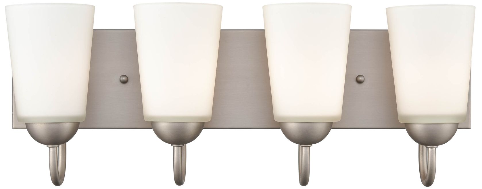 Millennium Ivey Lake 4-Light 21.5" Satin Nickel Vanity Light with Shade