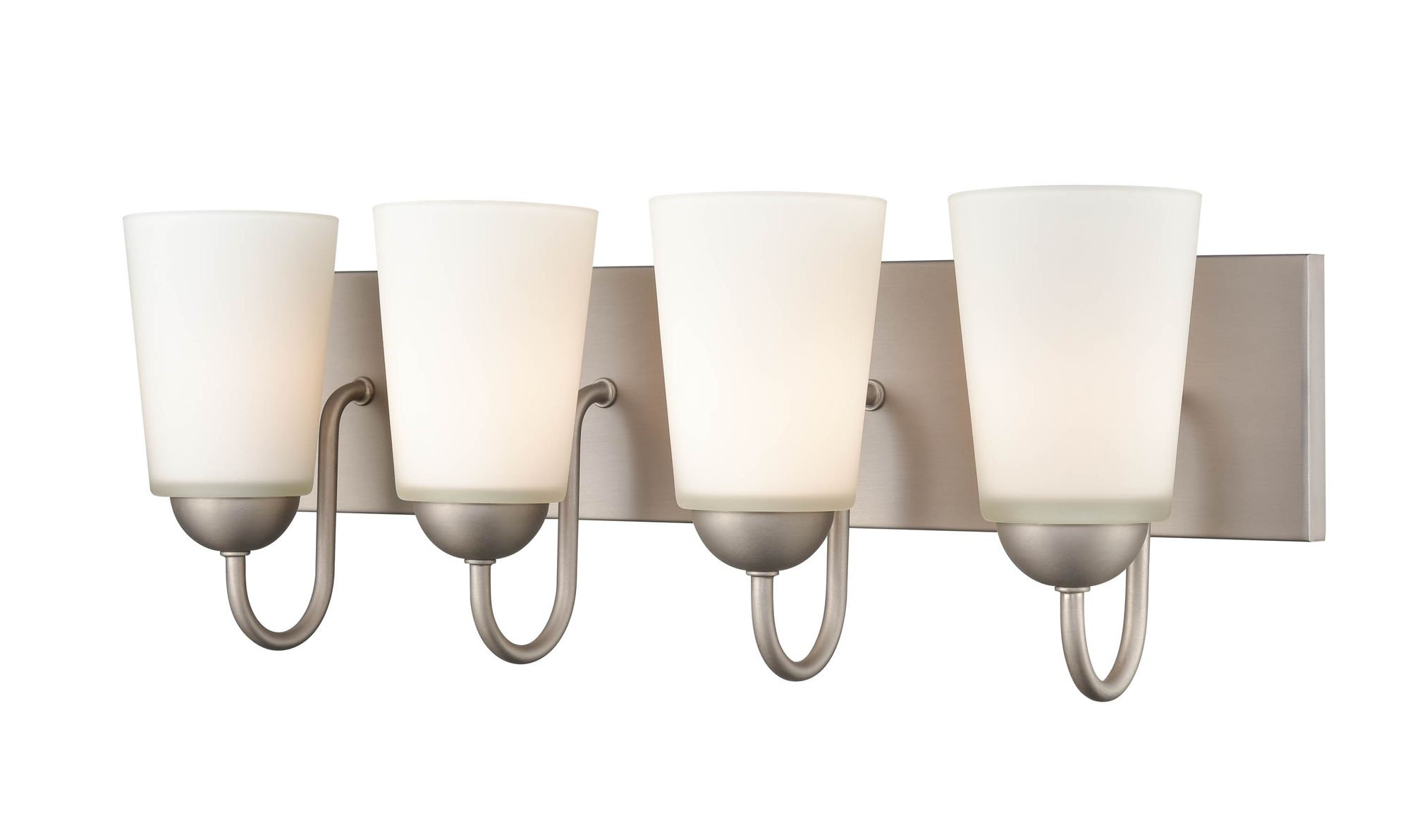 Image 2 Millennium Ivey Lake 4-Light 21.5" Satin Nickel Vanity Light with Shade more views