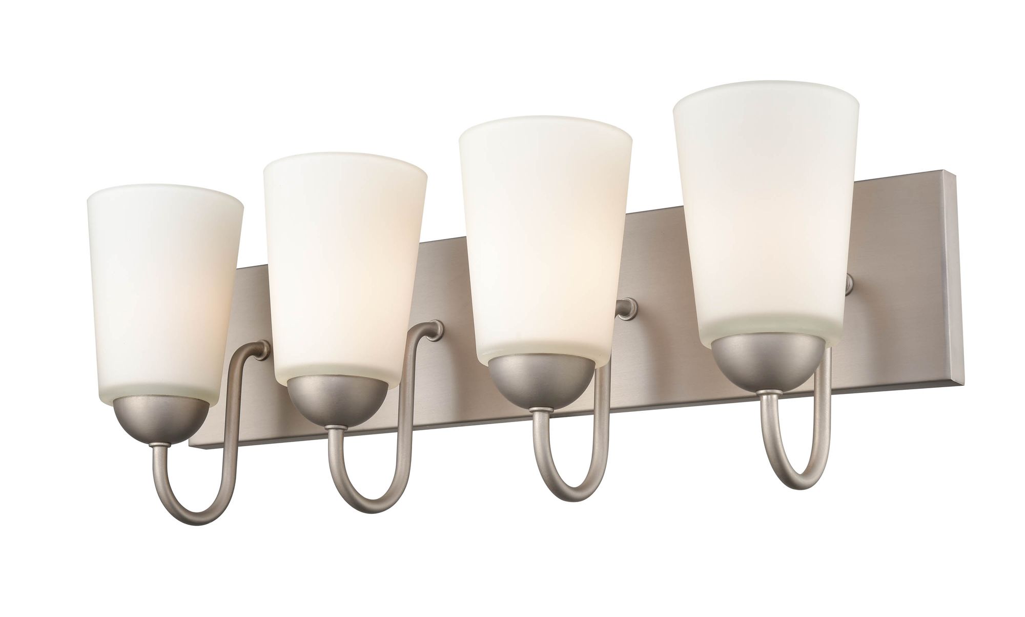 Image 3 Millennium Ivey Lake 4-Light 21.5" Satin Nickel Vanity Light with Shade more views