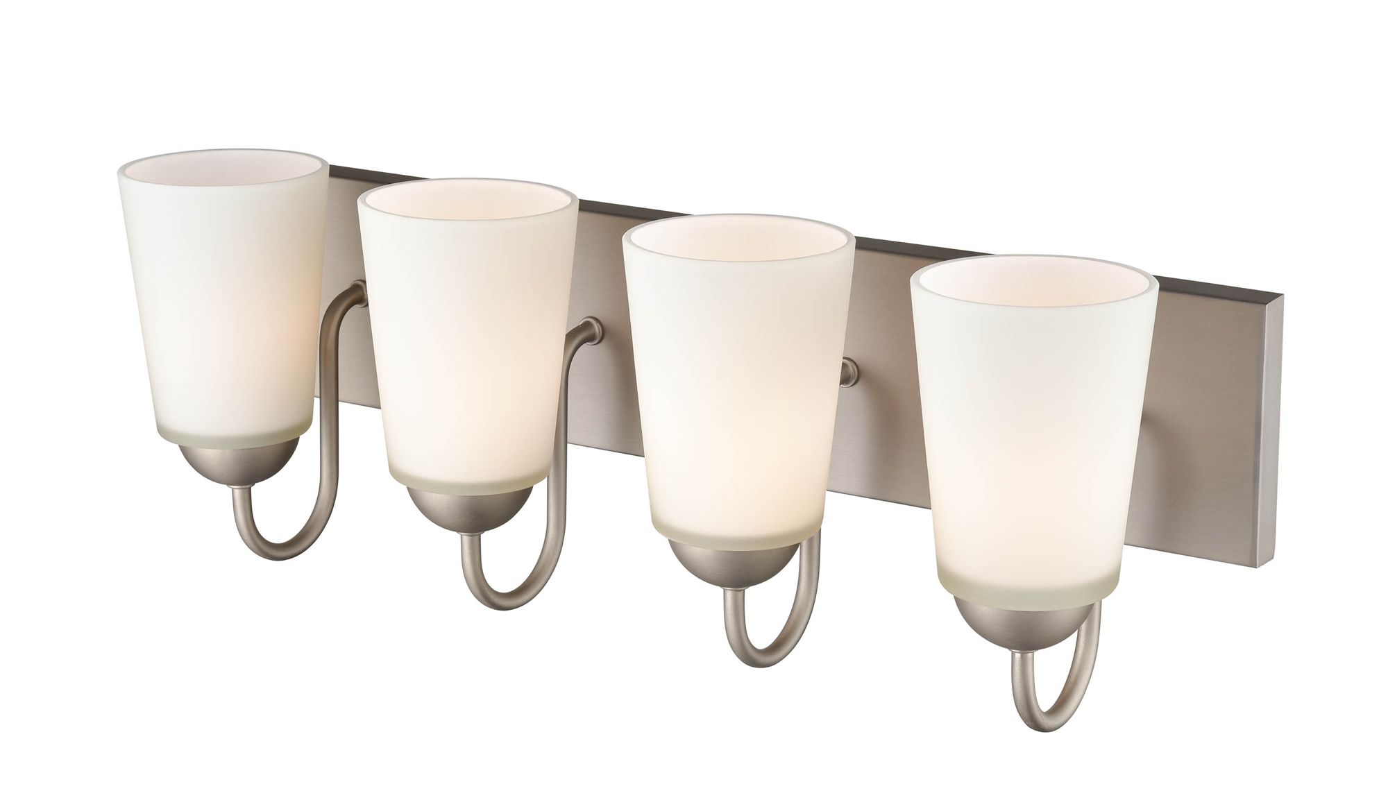 Image 4 Millennium Ivey Lake 4-Light 21.5" Satin Nickel Vanity Light with Shade more views