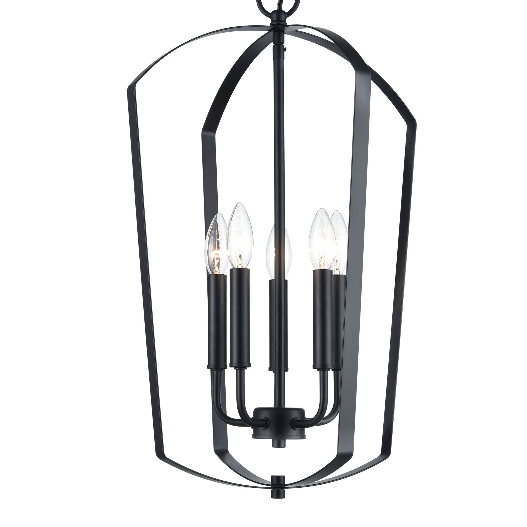 Image 5 Millennium Ivey Lake 5-Light 15.75" Matte Black Pendant with Glass Shade more views