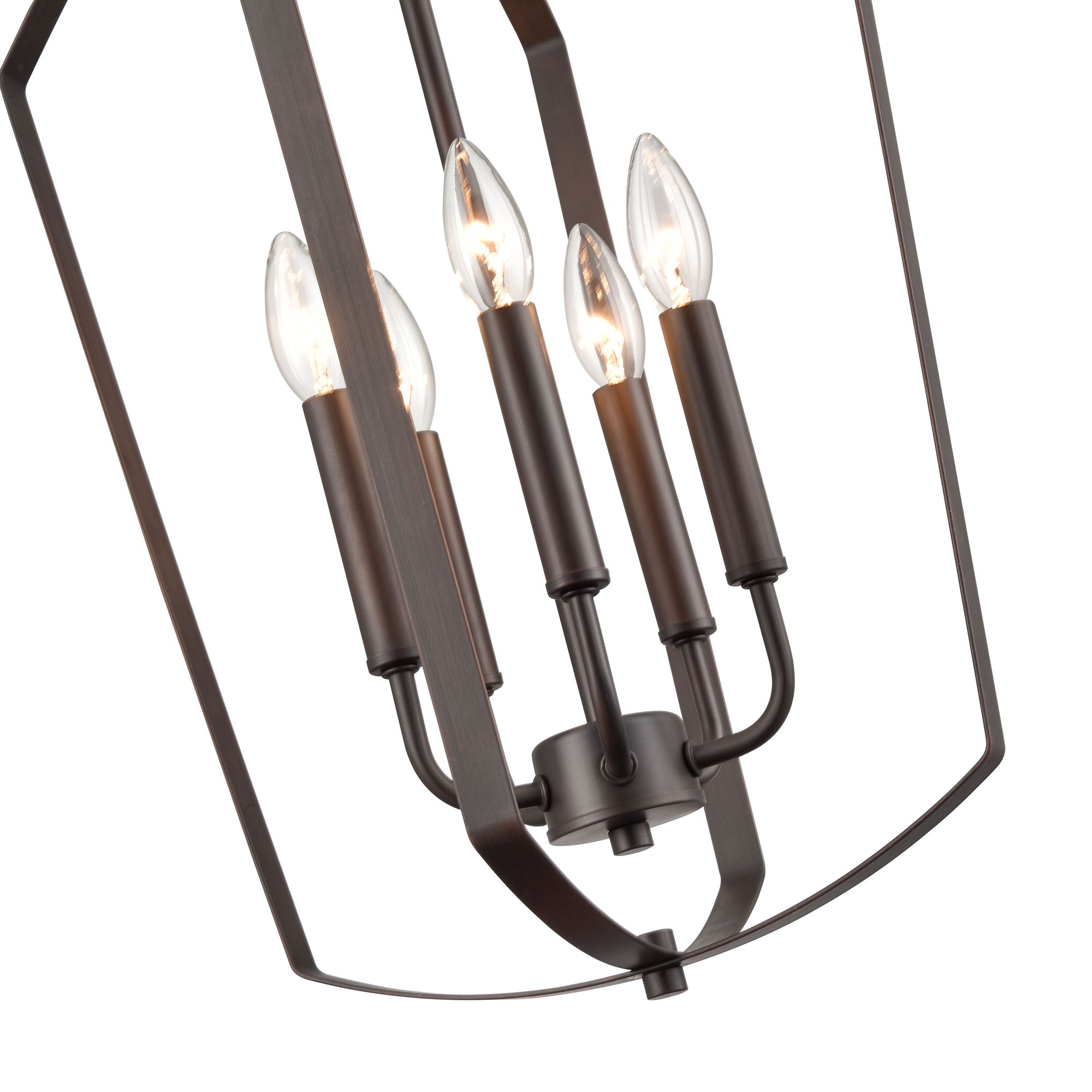Image 4 Millennium Ivey Lake 5-Light 15.75" Rubbed Bronze Pendant with Glass Shade more views