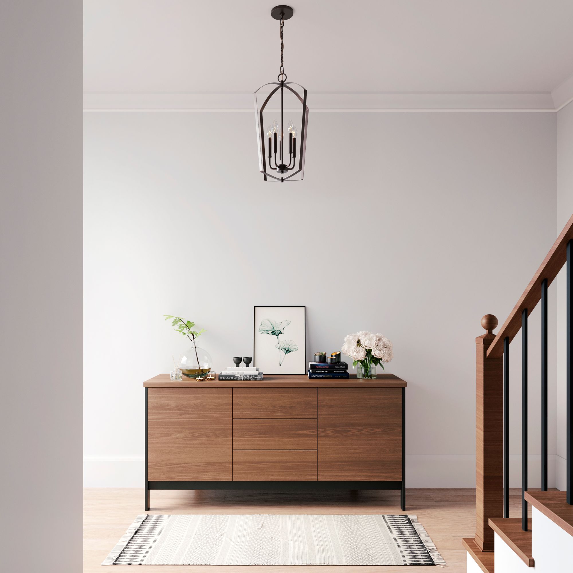 Image 5 Millennium Ivey Lake 5-Light 15.75" Rubbed Bronze Pendant with Glass Shade more views