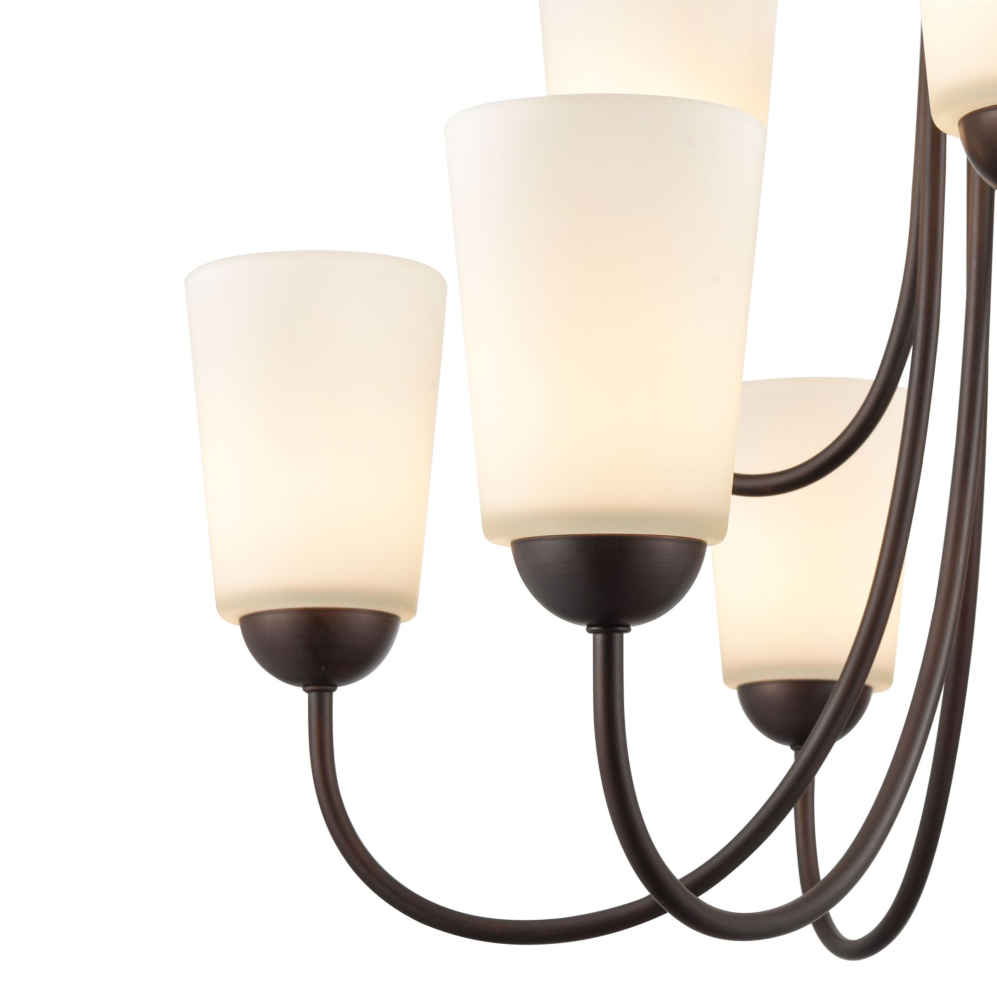Millennium Ivey Lake 9-Light 25.25" Rubbed Bronze Chandelier with Shade