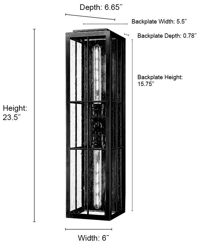 Millennium Jaxson Outdoor Wall Sconce Black