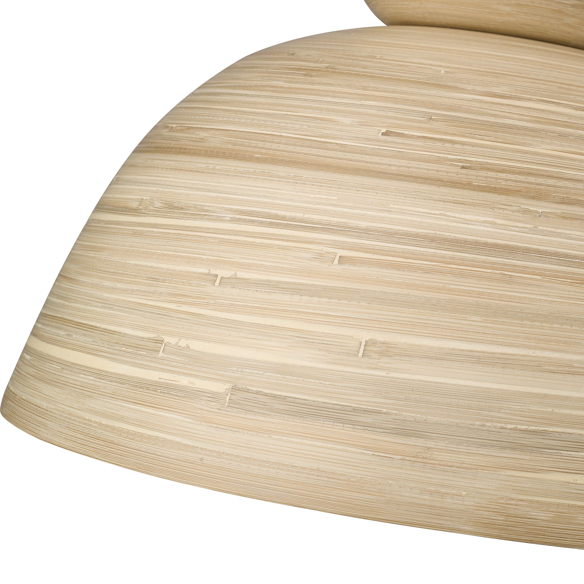 Image 5 Millennium Jaycen 1-Light 16" Matte Black Pendant with Bamboo Nature Shade more views