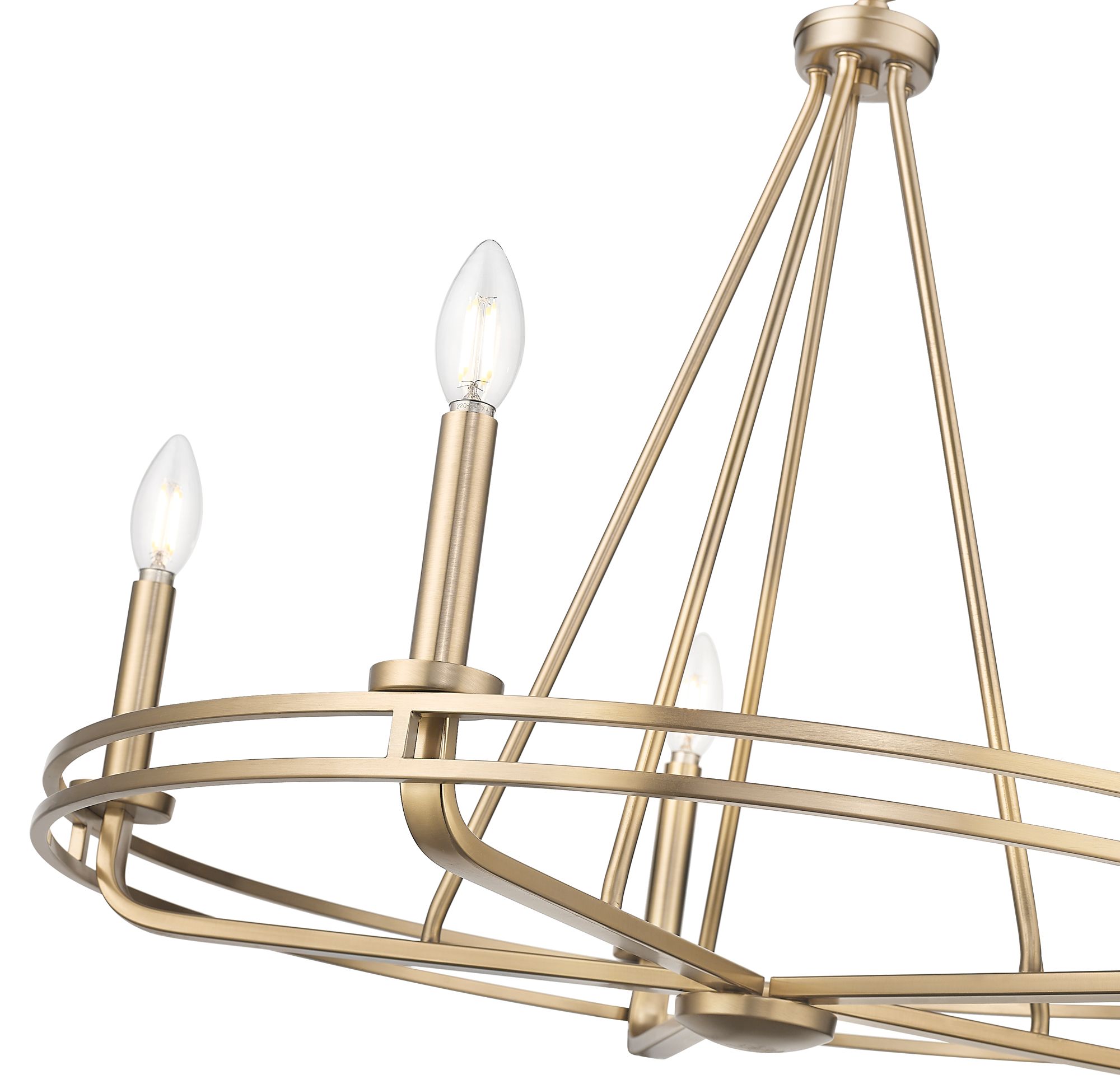 Image 5 Millennium Jody 5-Light 26.5" Vintage Brass Chandelier more views