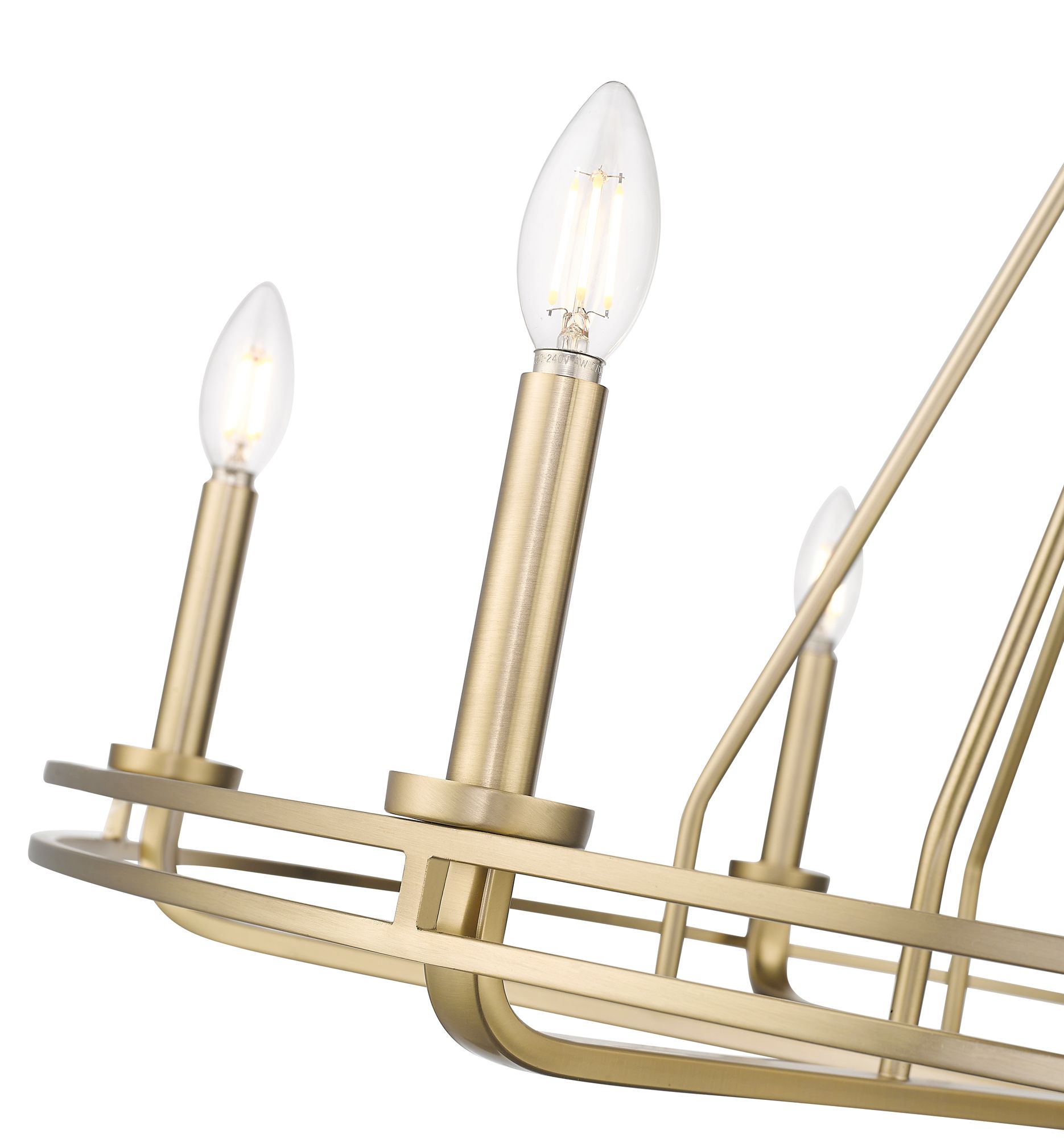 Image 4 Millennium Jody 6-Light 32.5" Vintage Brass Chandelier more views