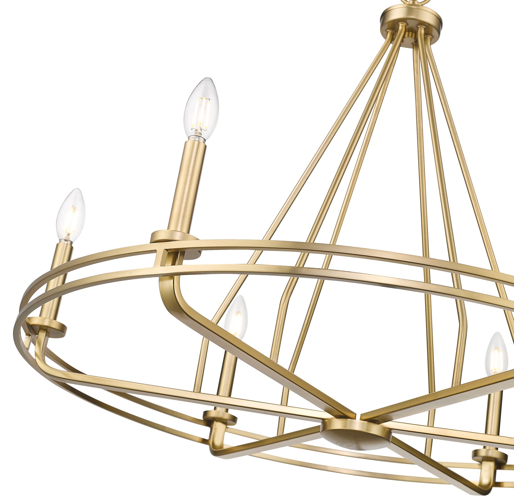 Image 5 Millennium Jody 6-Light 32.5" Vintage Brass Chandelier more views