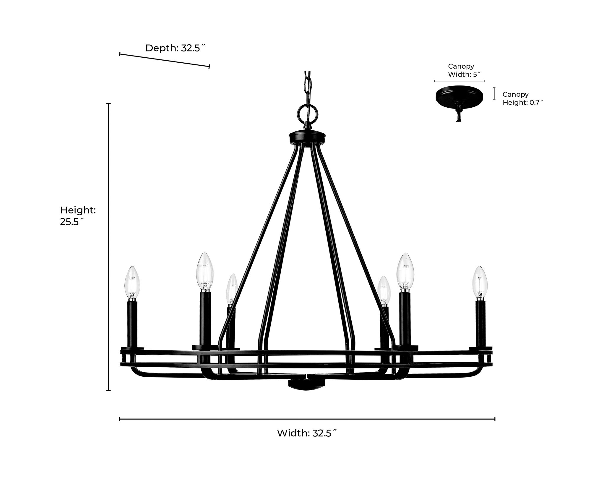 Image 7 Millennium Jody 6-Light 32.5" Vintage Brass Chandelier more views