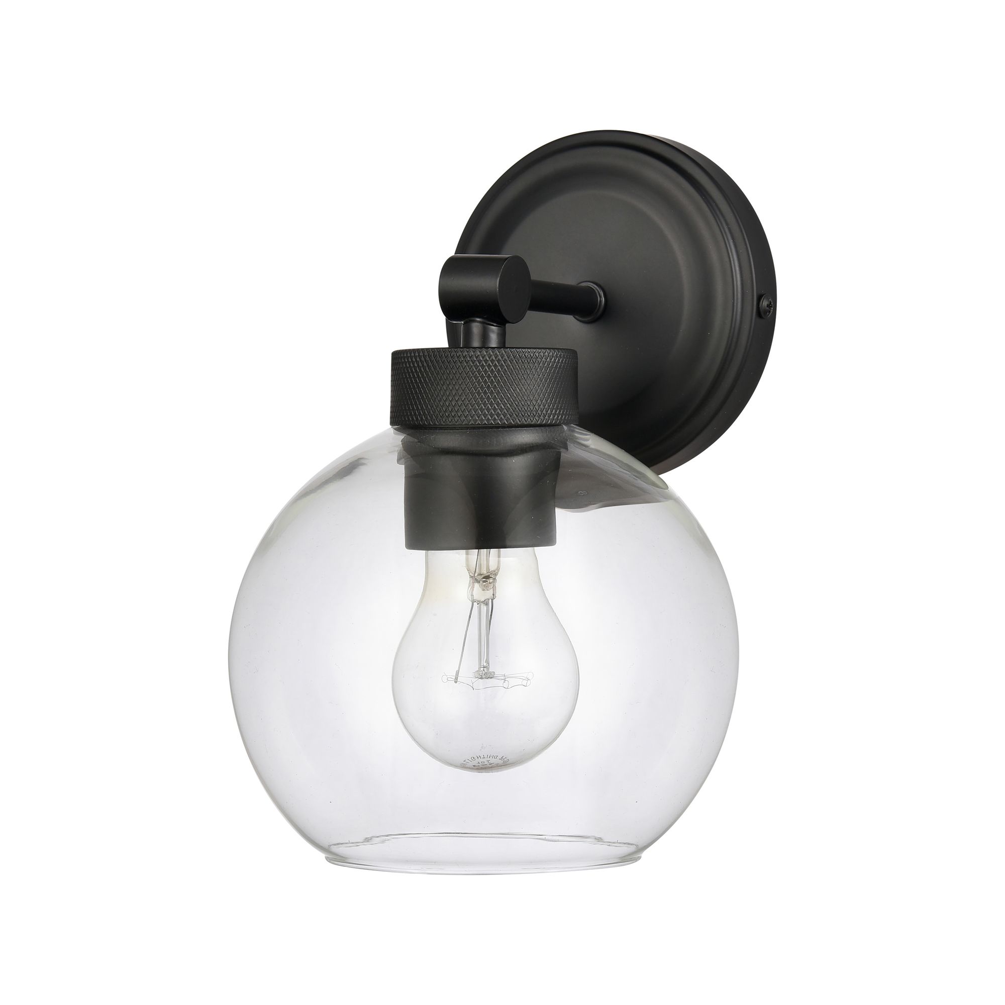 Image 3 Millennium Jonatan 1-Light 6" Matte Black Wall Sconce with Glass Shade more views