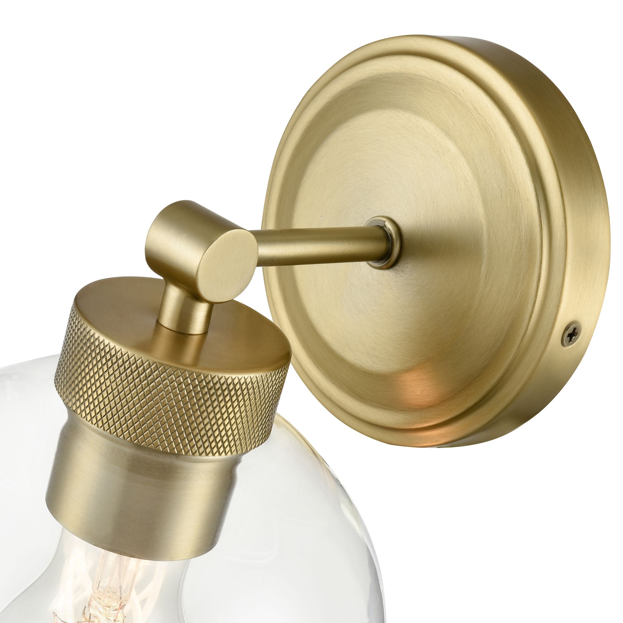 Image 5 Millennium Jonatan 1-Light 6" Vintage Brass Wall Sconce with Glass Shade more views