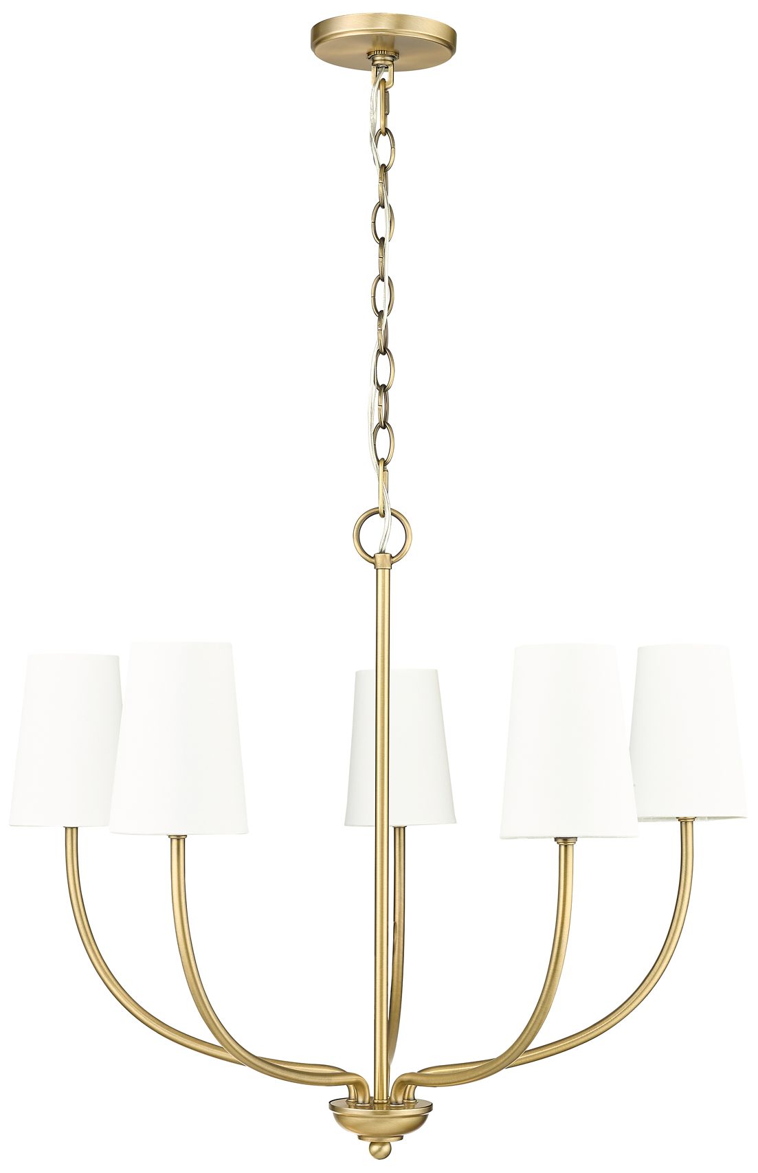 Thumbnail1 of Millennium Kandor 5-Light 26" Vintage Brass Chandelier