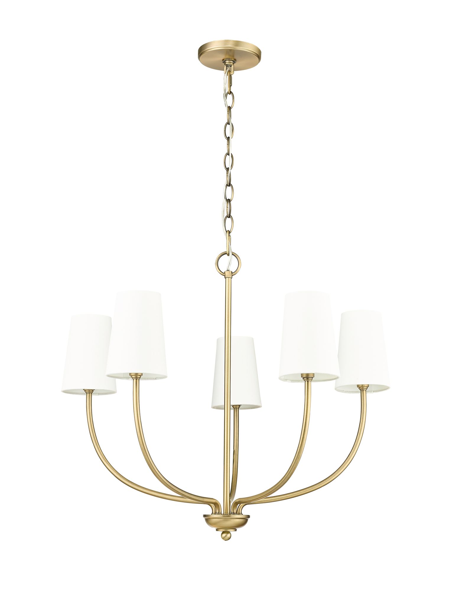 Thumbnail2 of Millennium Kandor 5-Light 26" Vintage Brass Chandelier more views