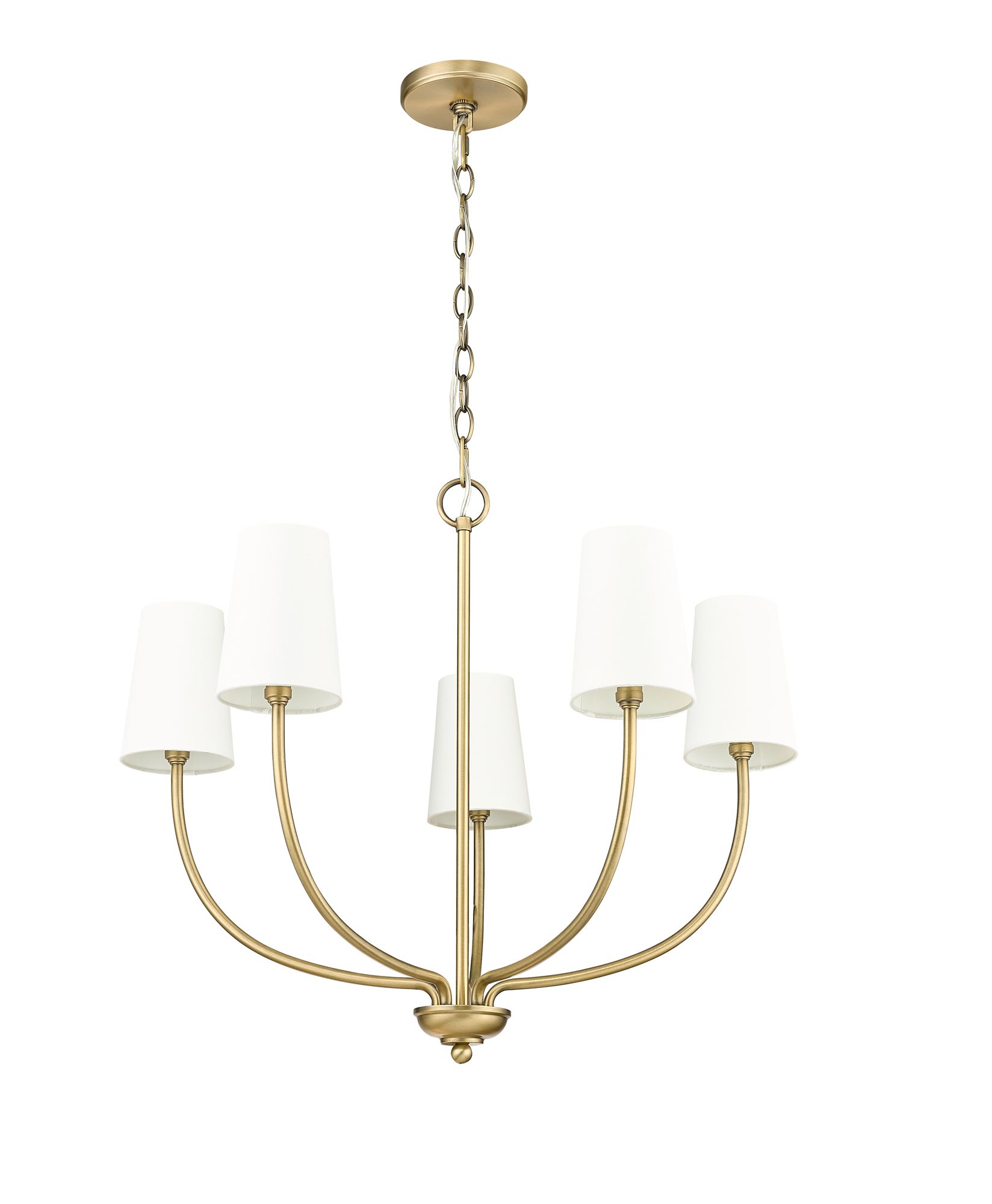 Thumbnail3 of Millennium Kandor 5-Light 26" Vintage Brass Chandelier more views