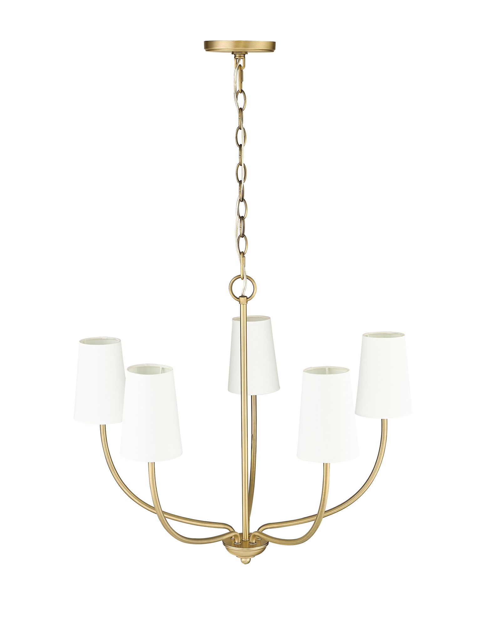 Thumbnail4 of Millennium Kandor 5-Light 26" Vintage Brass Chandelier more views