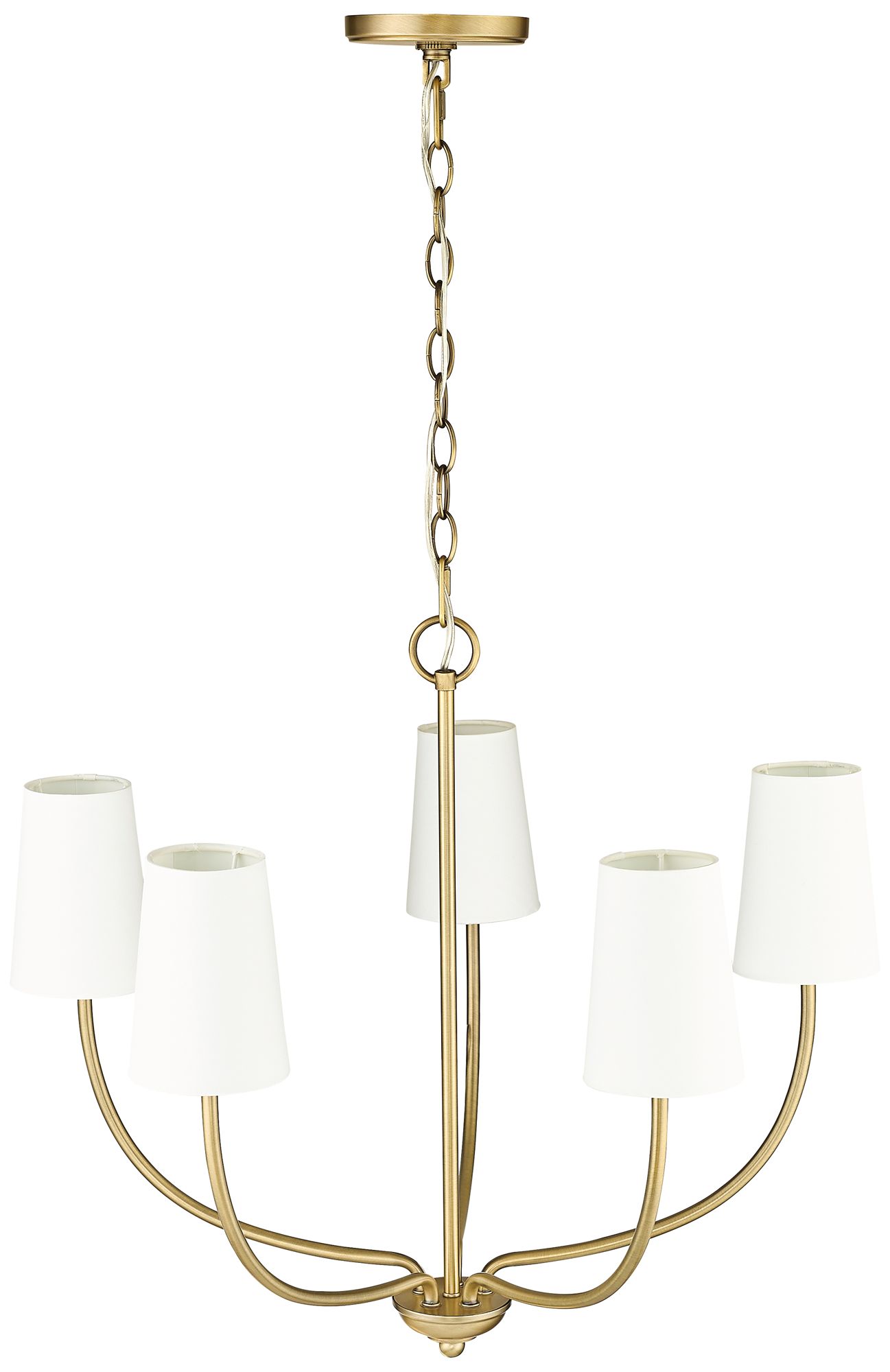 Millennium Kandor 5-Light 26" Vintage Brass Chandelier