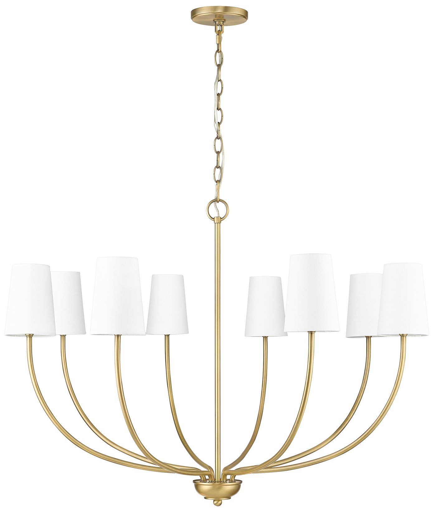 Millennium Kandor 8-Light 38" Vintage Brass Chandelier