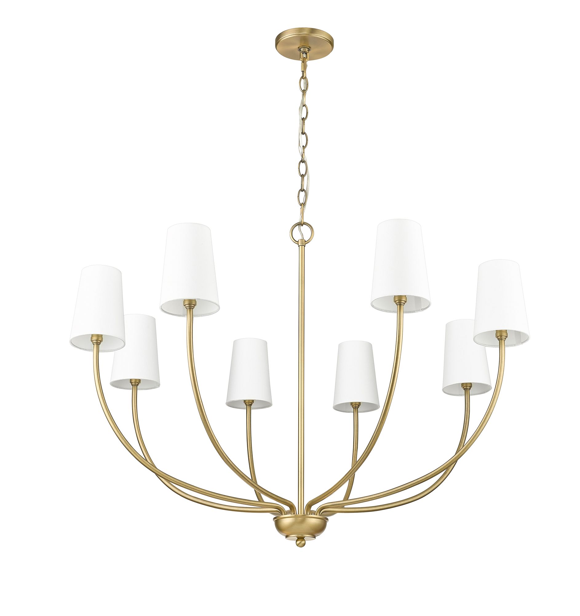 Image 5 Millennium Kandor 8-Light 38" Vintage Brass Chandelier more views