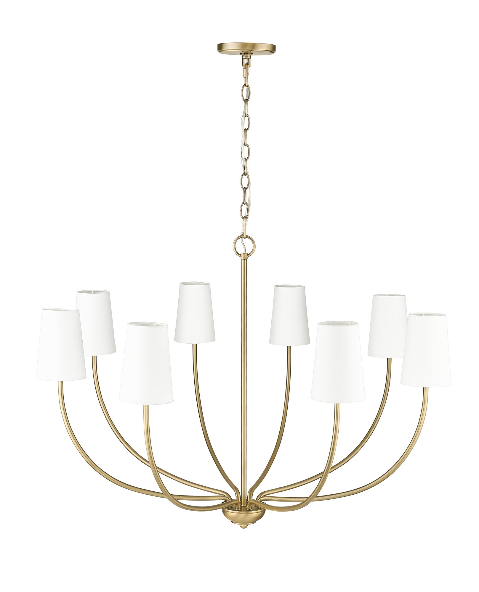 Image 6 Millennium Kandor 8-Light 38" Vintage Brass Chandelier more views
