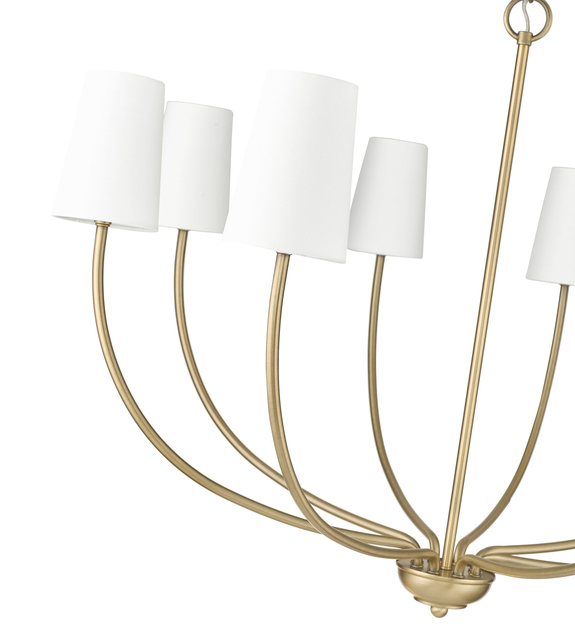 Image 7 Millennium Kandor 8-Light 38" Vintage Brass Chandelier more views