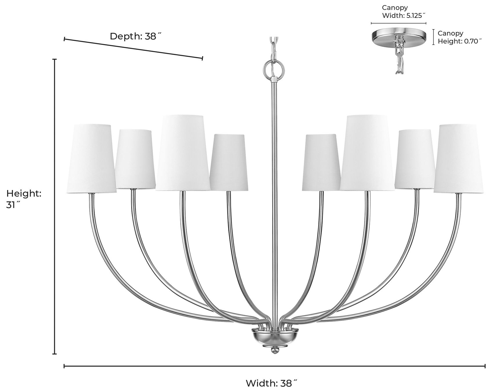 Millennium Kandor Chandelier Ceiling Light Vintage Brass