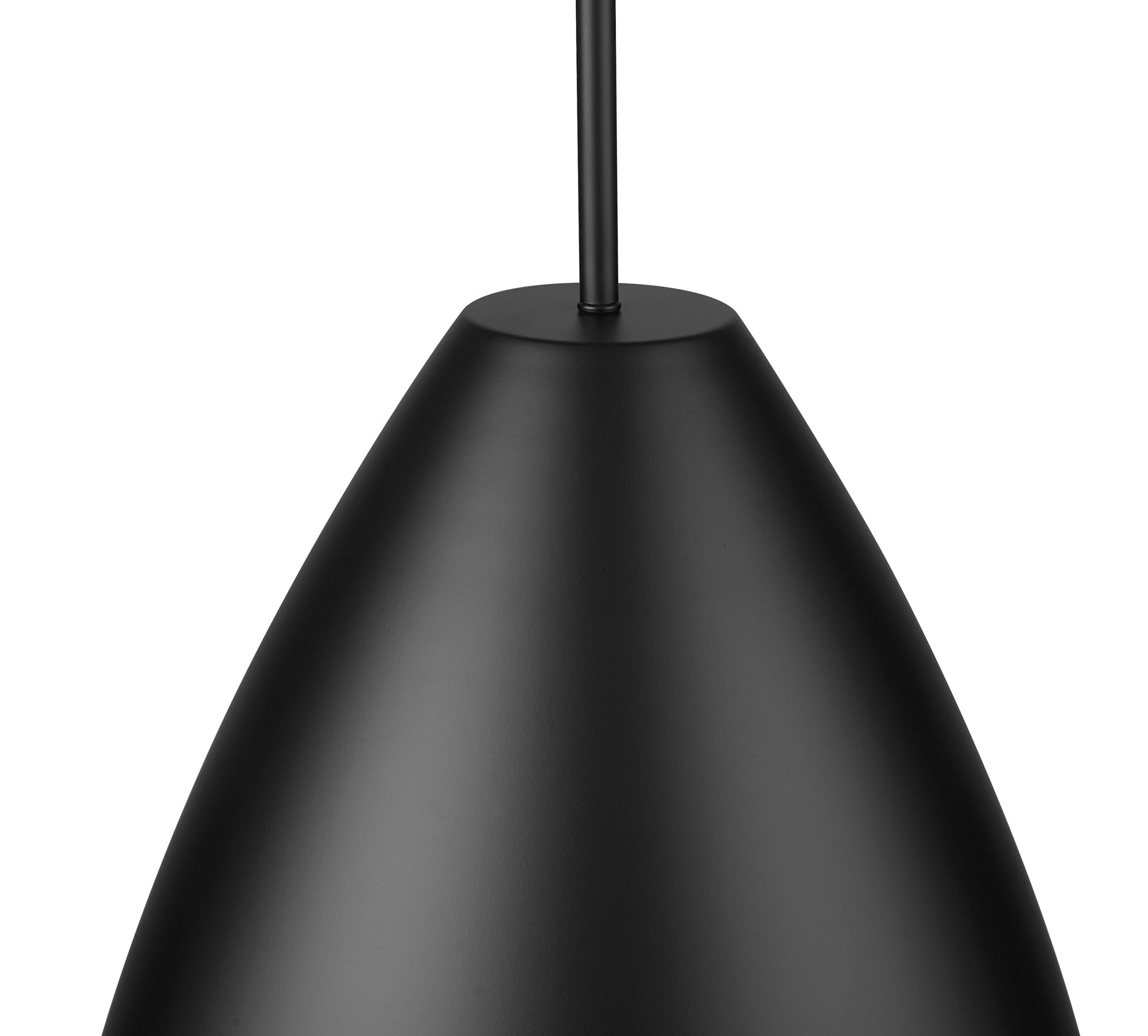 Image 4 Millennium Kayman 1-Light 15" Matte Black Pendant with Steel Shade more views