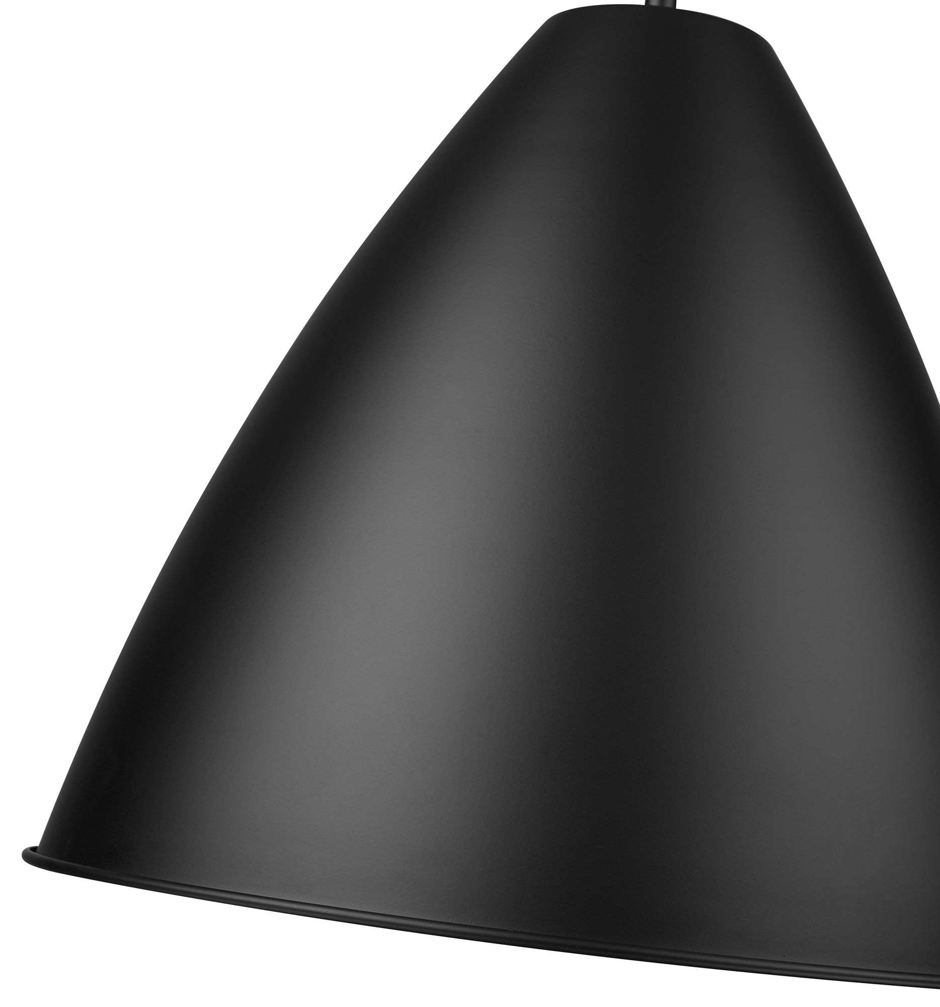 Image 5 Millennium Kayman 1-Light 15" Matte Black Pendant with Steel Shade more views
