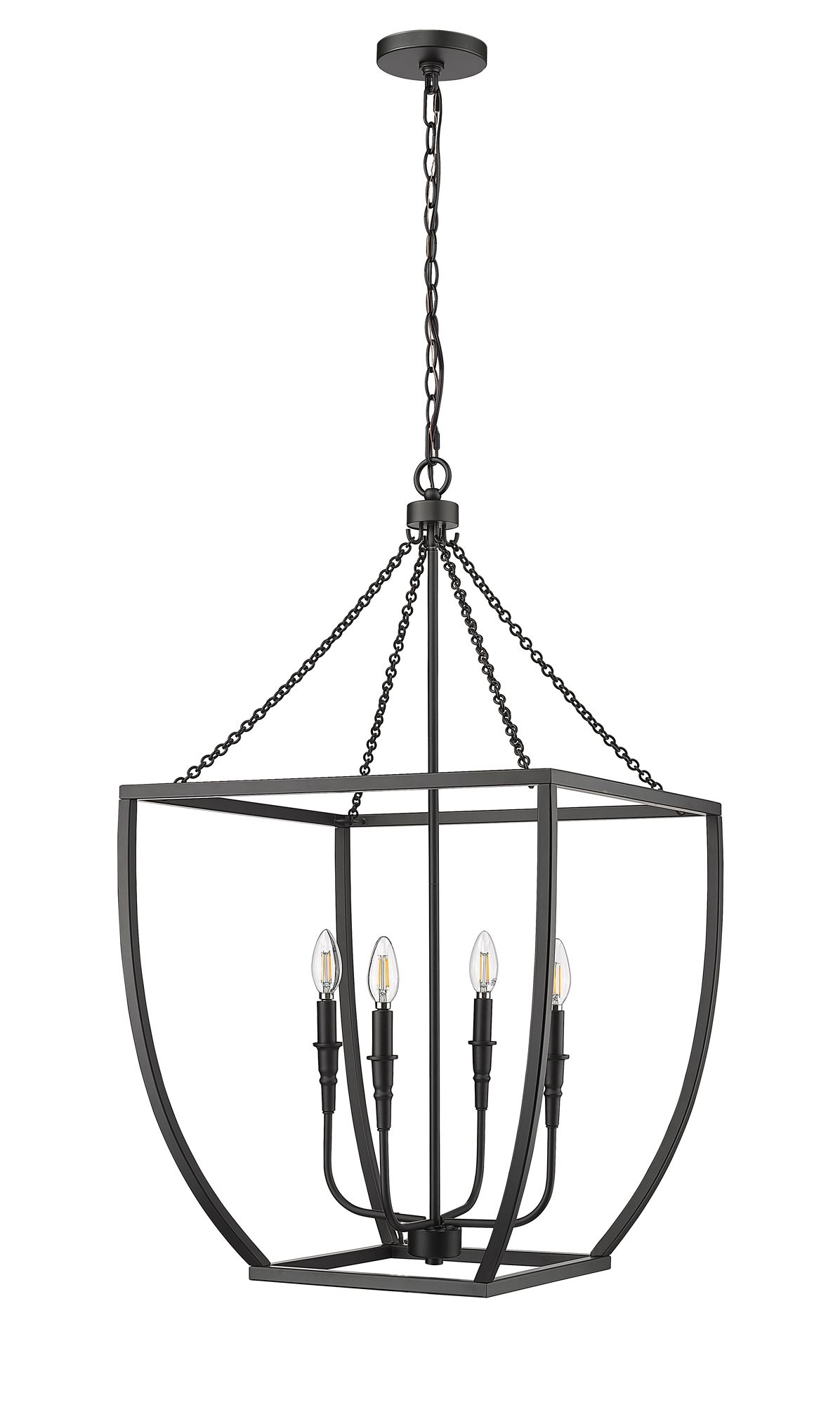 Image 6 Millennium Kelsey 4-Light 20" Matte Black Pendant more views
