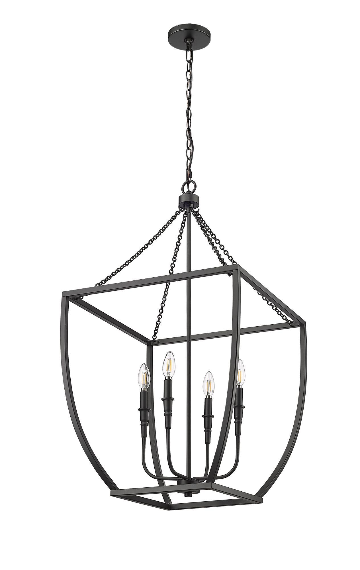 Image 7 Millennium Kelsey 4-Light 20" Matte Black Pendant more views